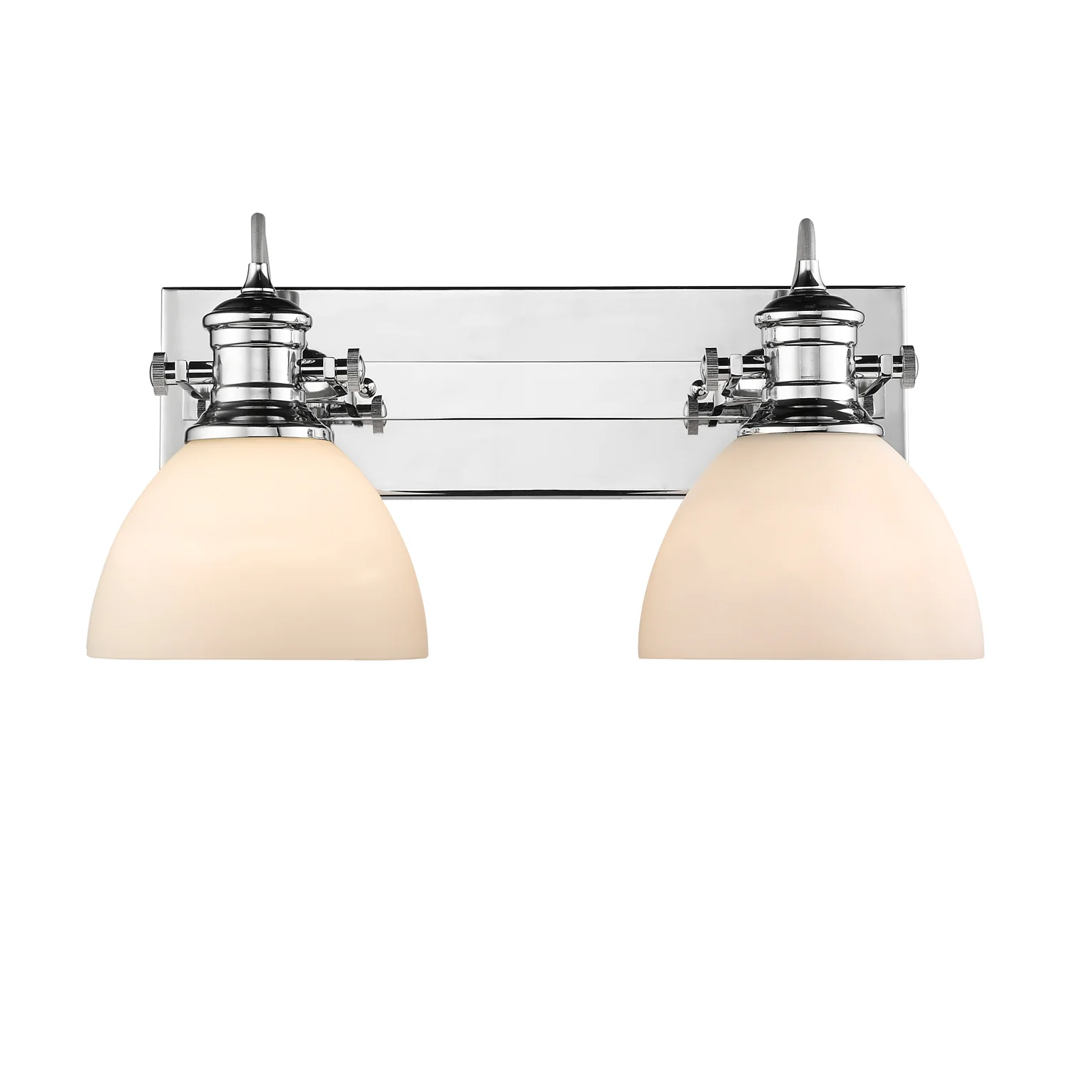 Hines 2-light Vanity in Chrome and Opal Glass - Image 3