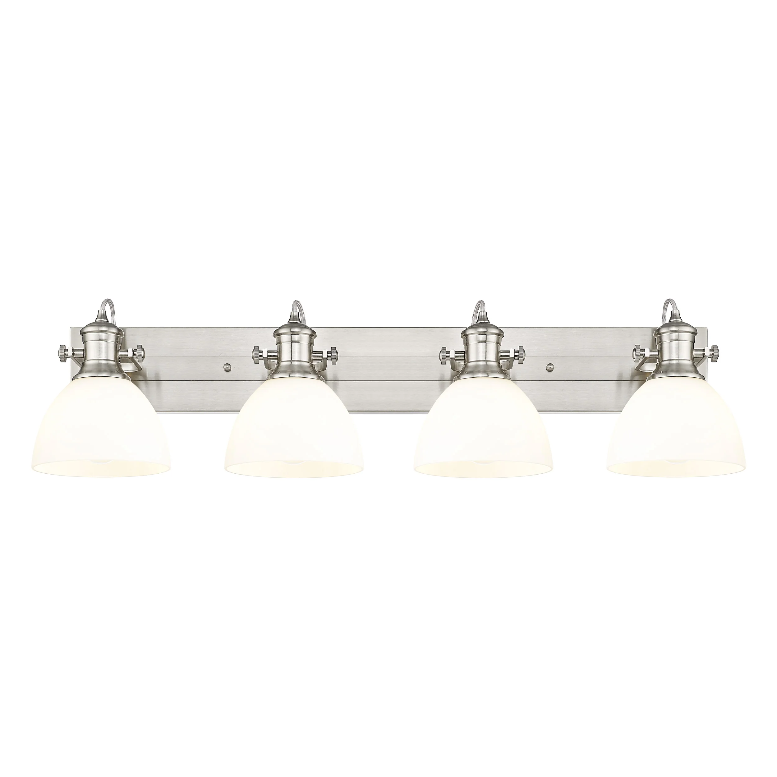 Hines 4-light Vanity in Pewter and Opal Glass - Image 2