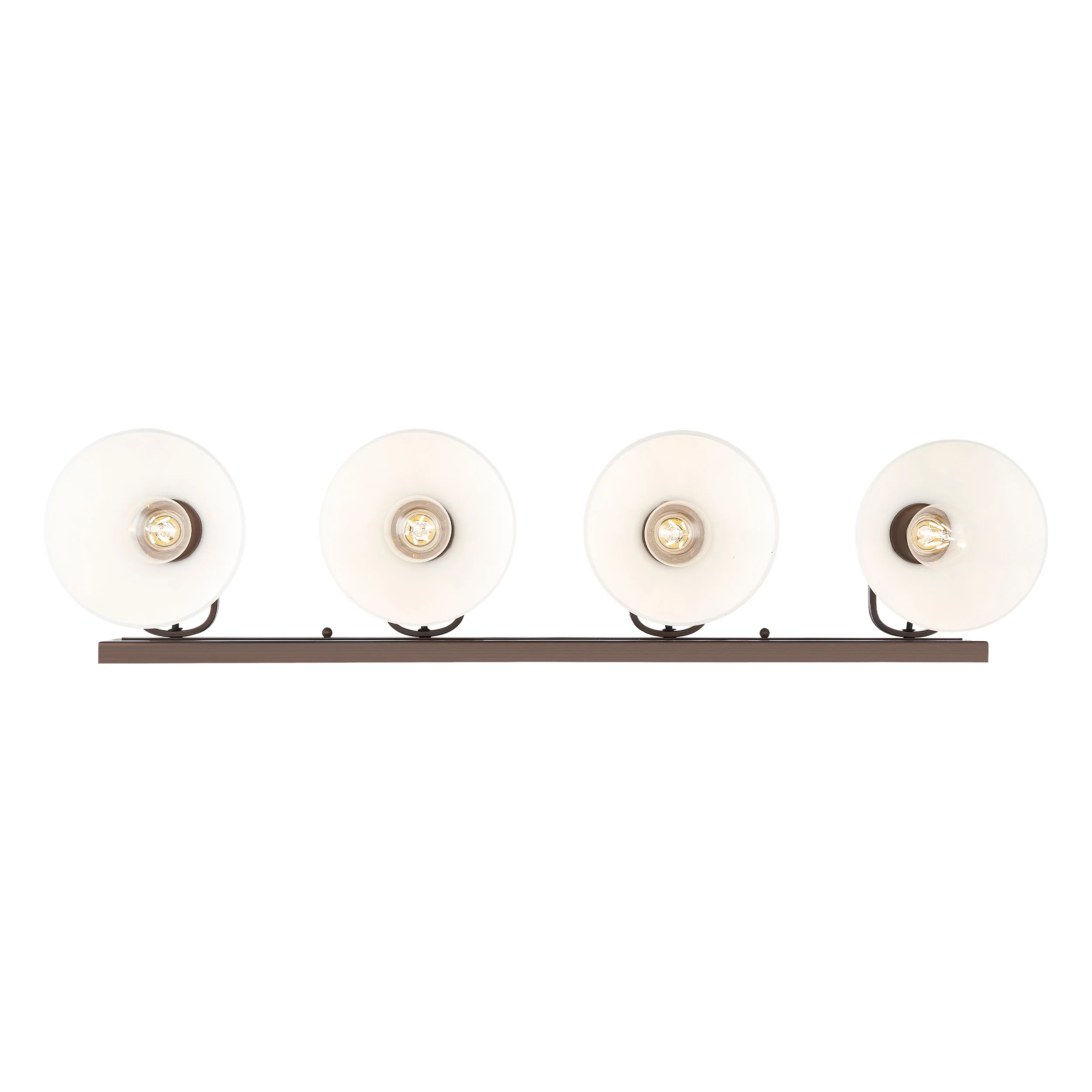 Hines 4-light Vanity in Rubbed Bronze and Opal Glass - Image 4
