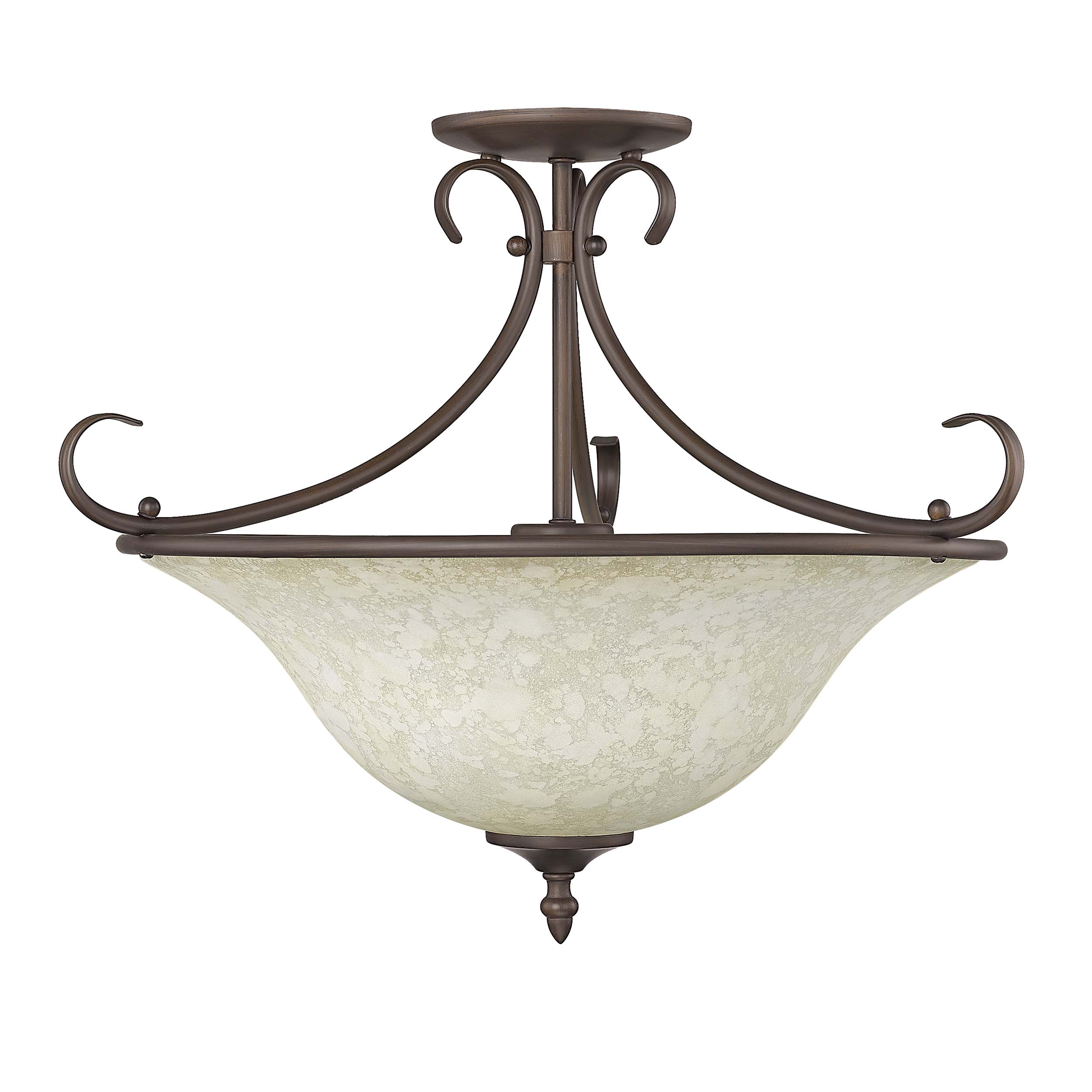 Homestead 3-light Semi-Flush Mount in Rubbed Bronze - Image 2