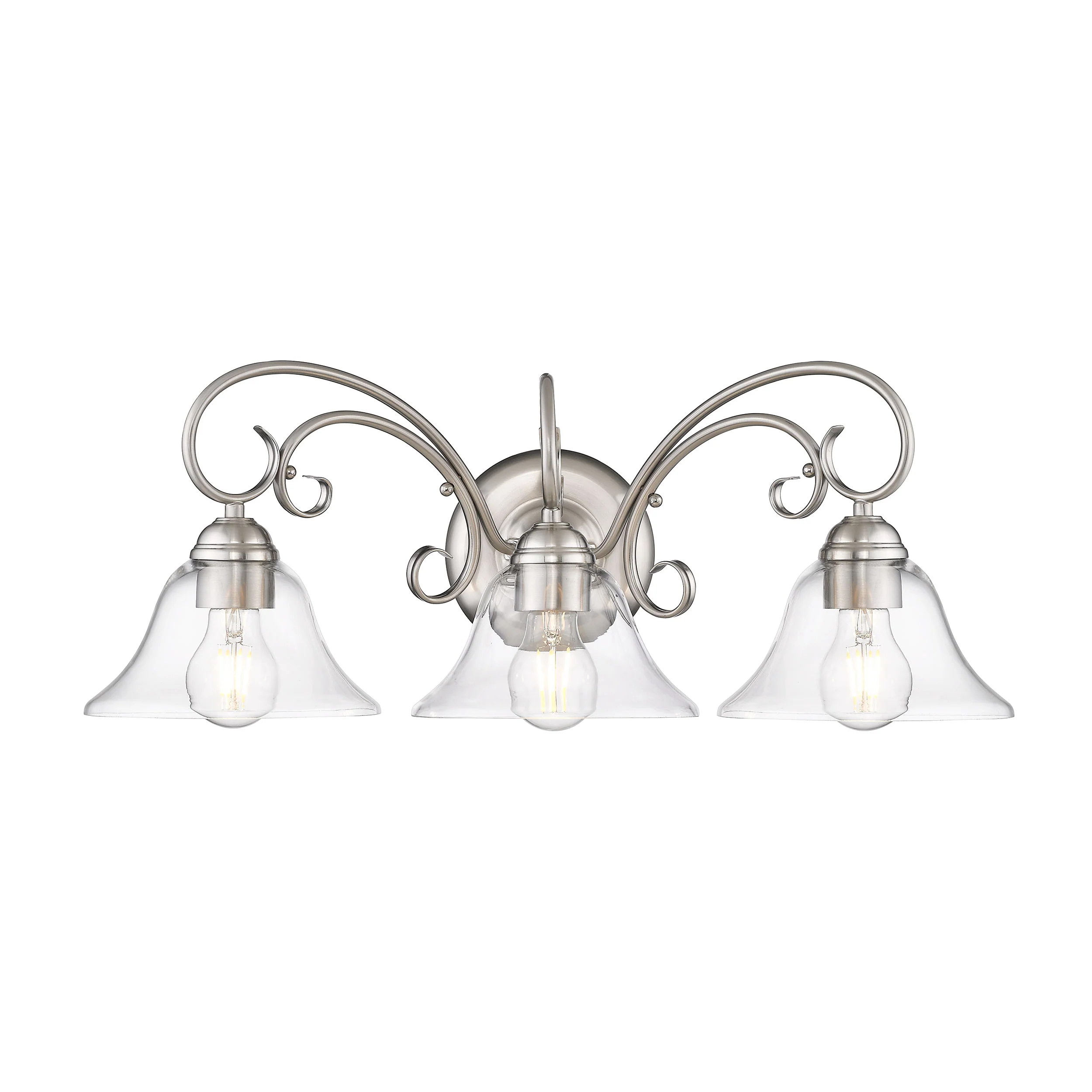 Homestead 3-light Vanity in Pewter and Clear Glass - Image 3