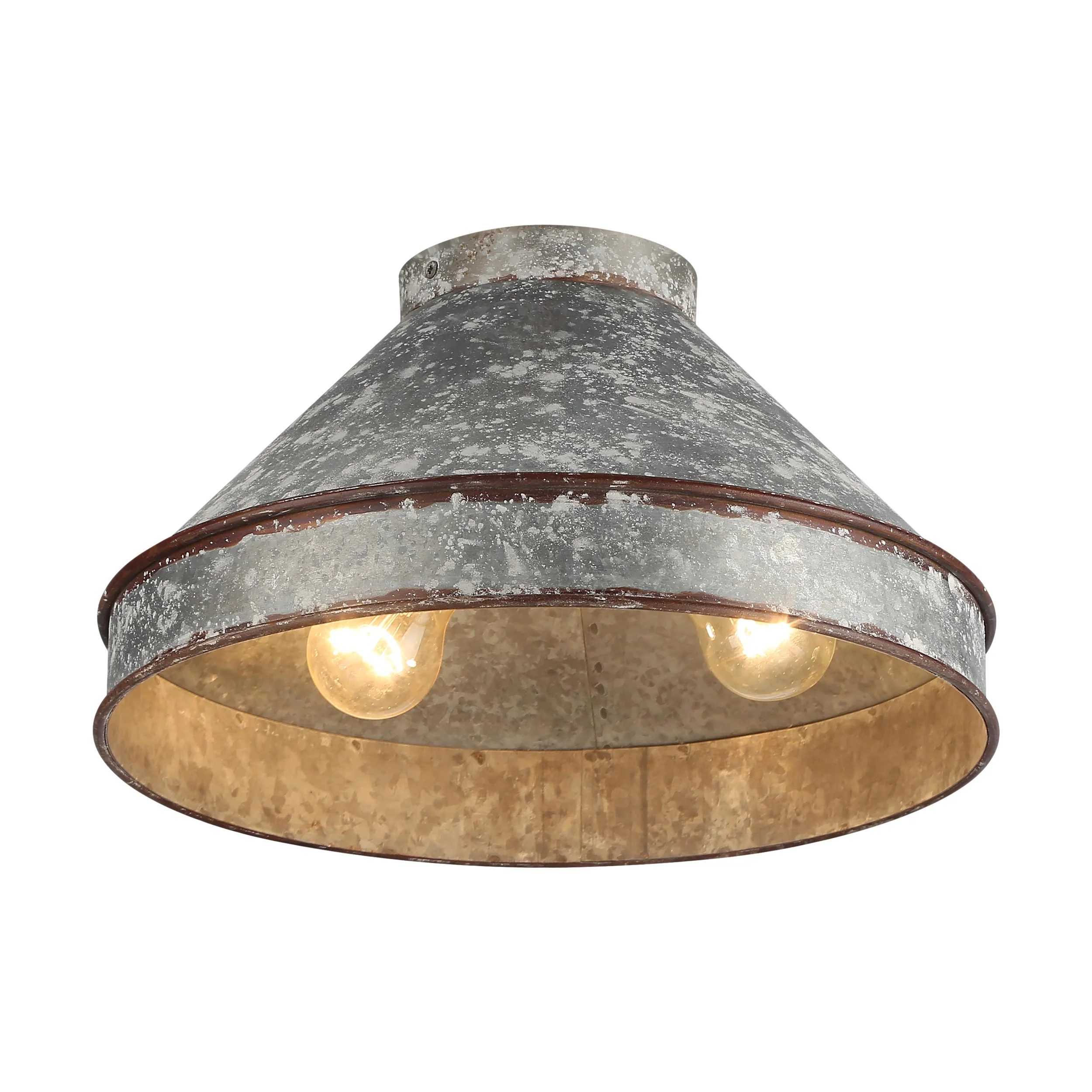 Jasper 3-light Flush Mount in Antique Black Iron - Image 3