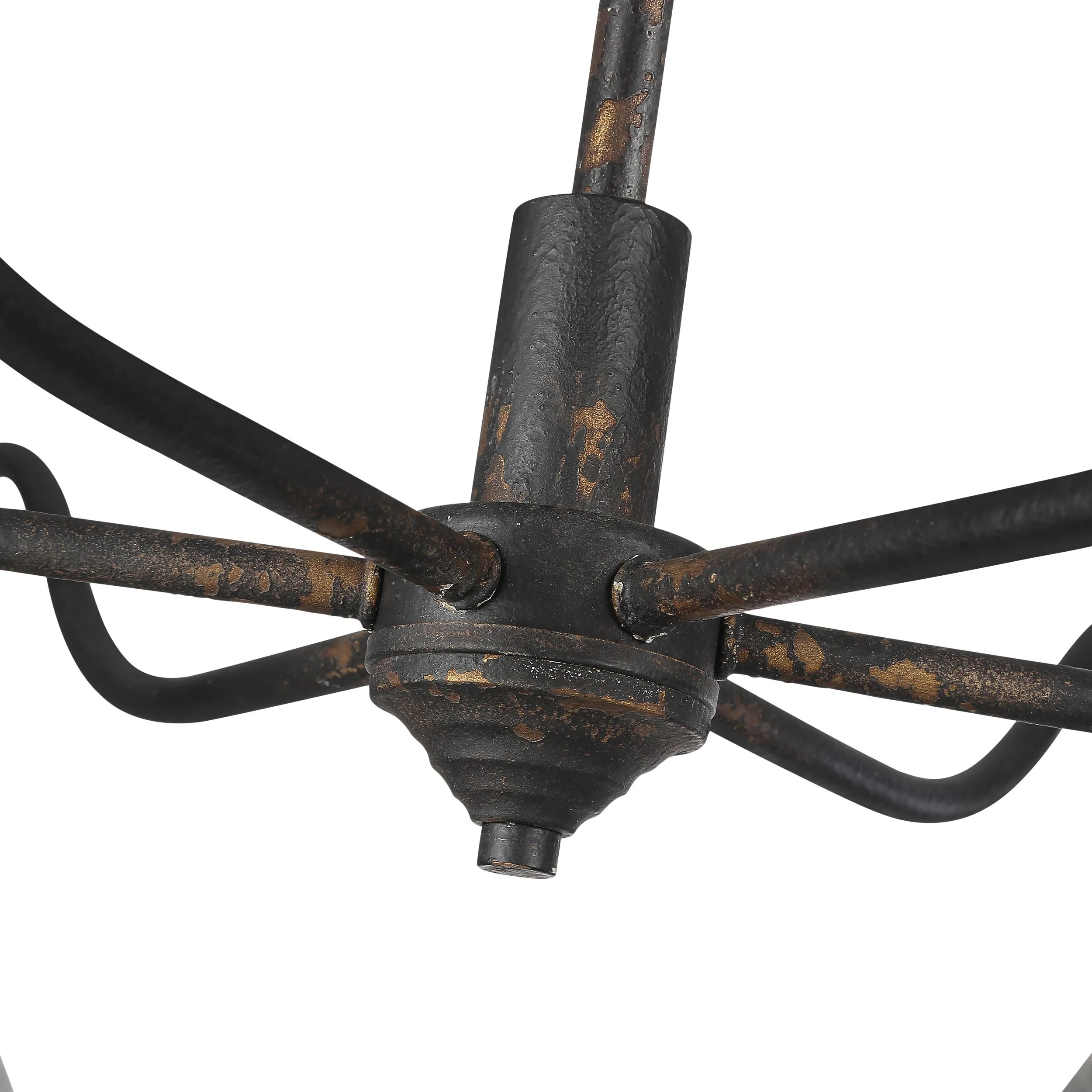 Jasper 6-light Chandelier in Antique Black Iron - Image 5