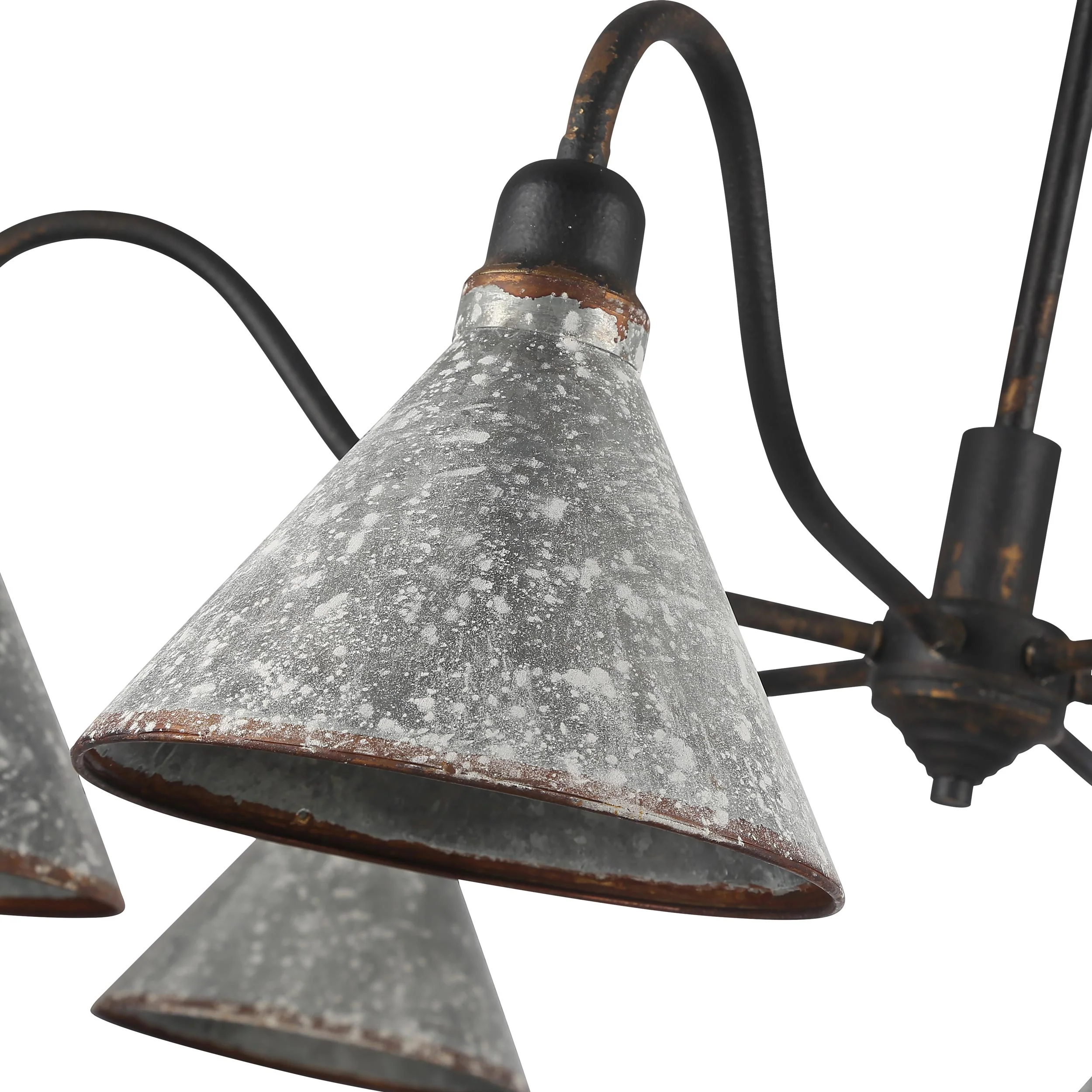 Jasper 6-light Chandelier in Antique Black Iron - Image 6