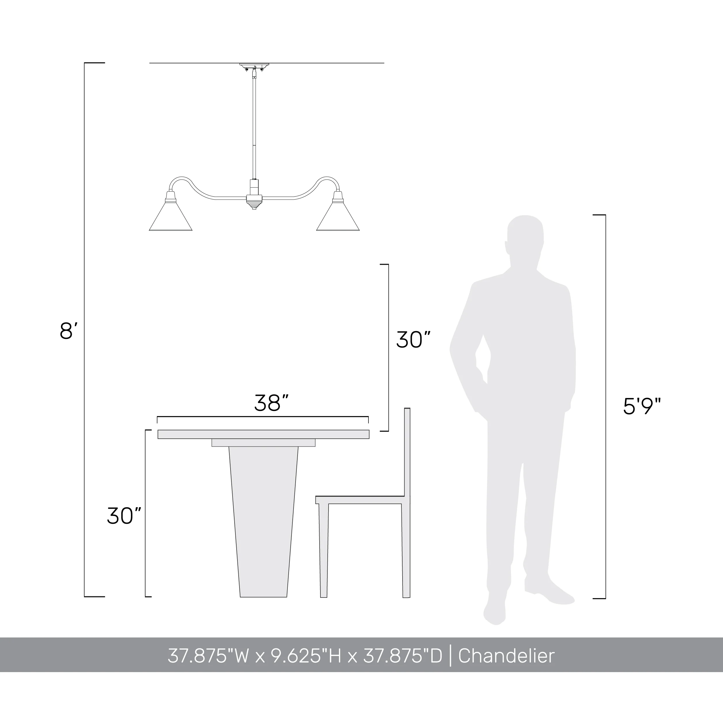Jasper 6-light Chandelier in Antique Black Iron - Image 8