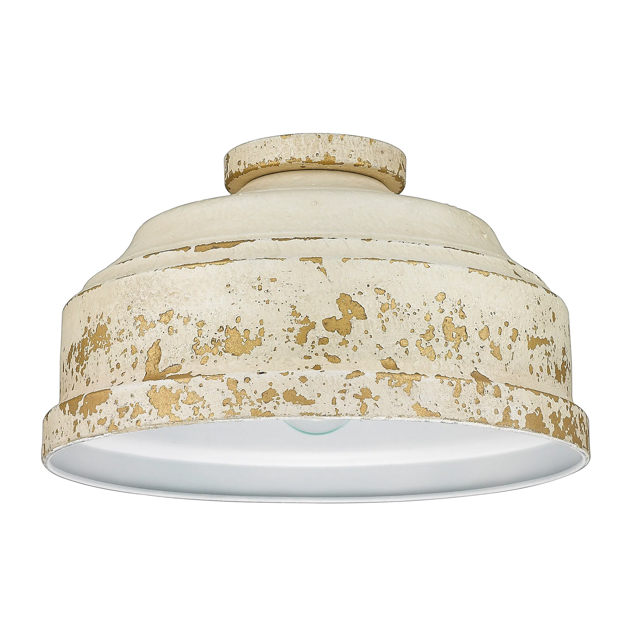 Keating 3-light Flush Mount in Antique Ivory - Image 3