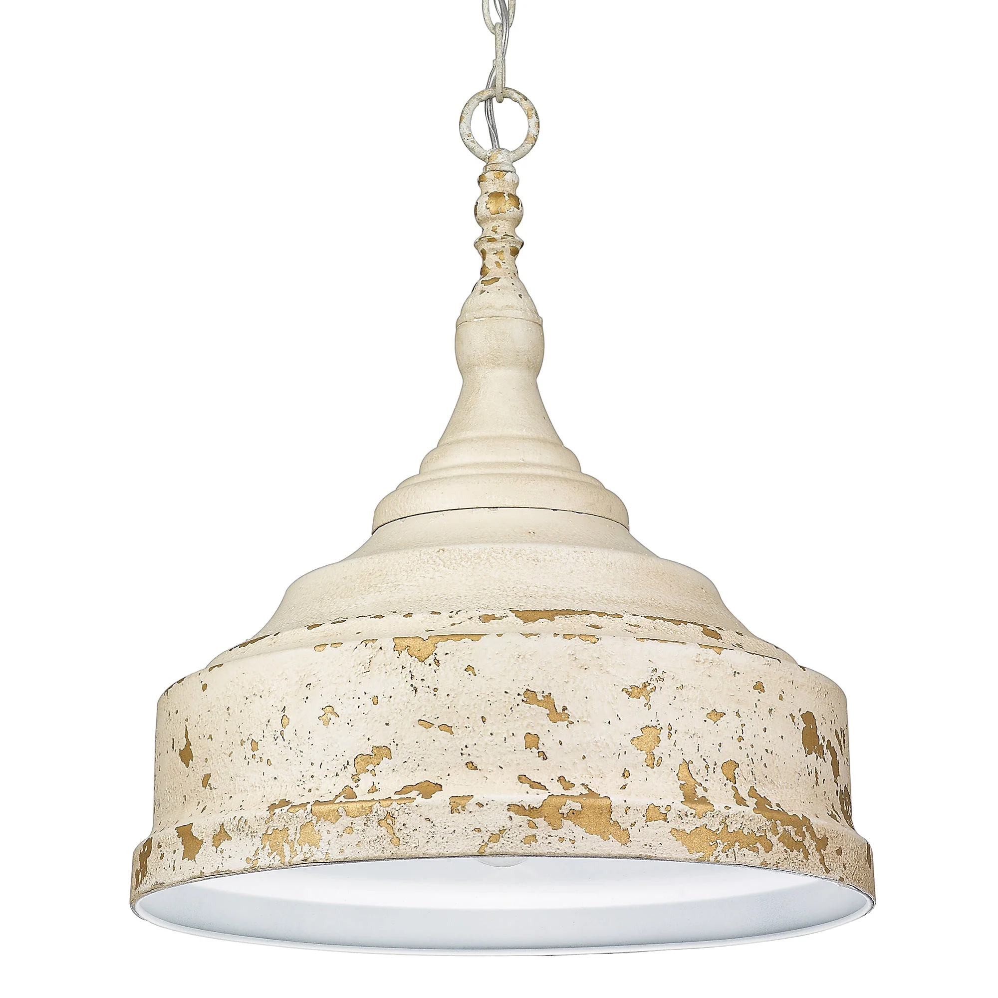 Keating 3-light Pendant in Antique Ivory - Image 3