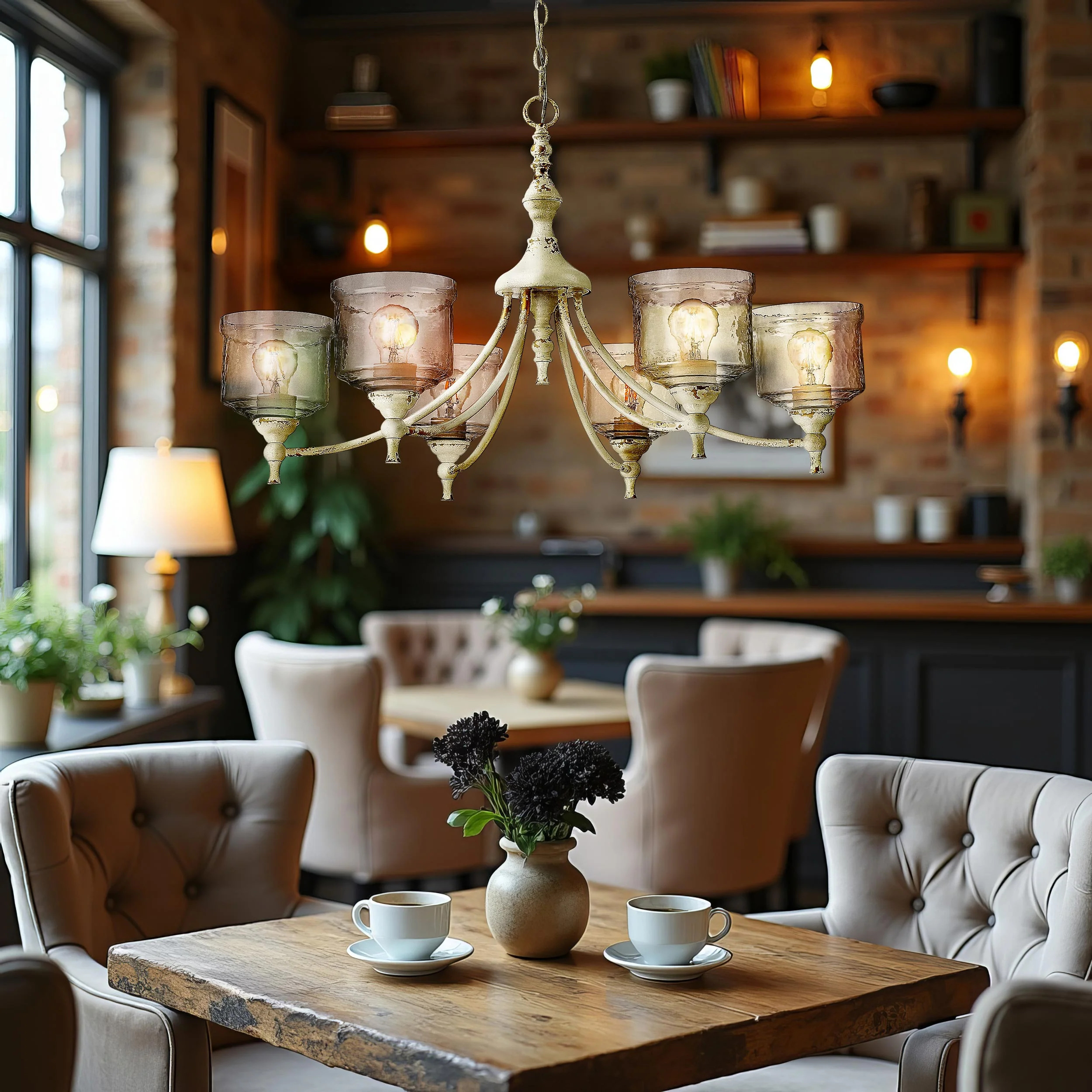Keating 6-light Chandelier in Antique Ivory - Image 7