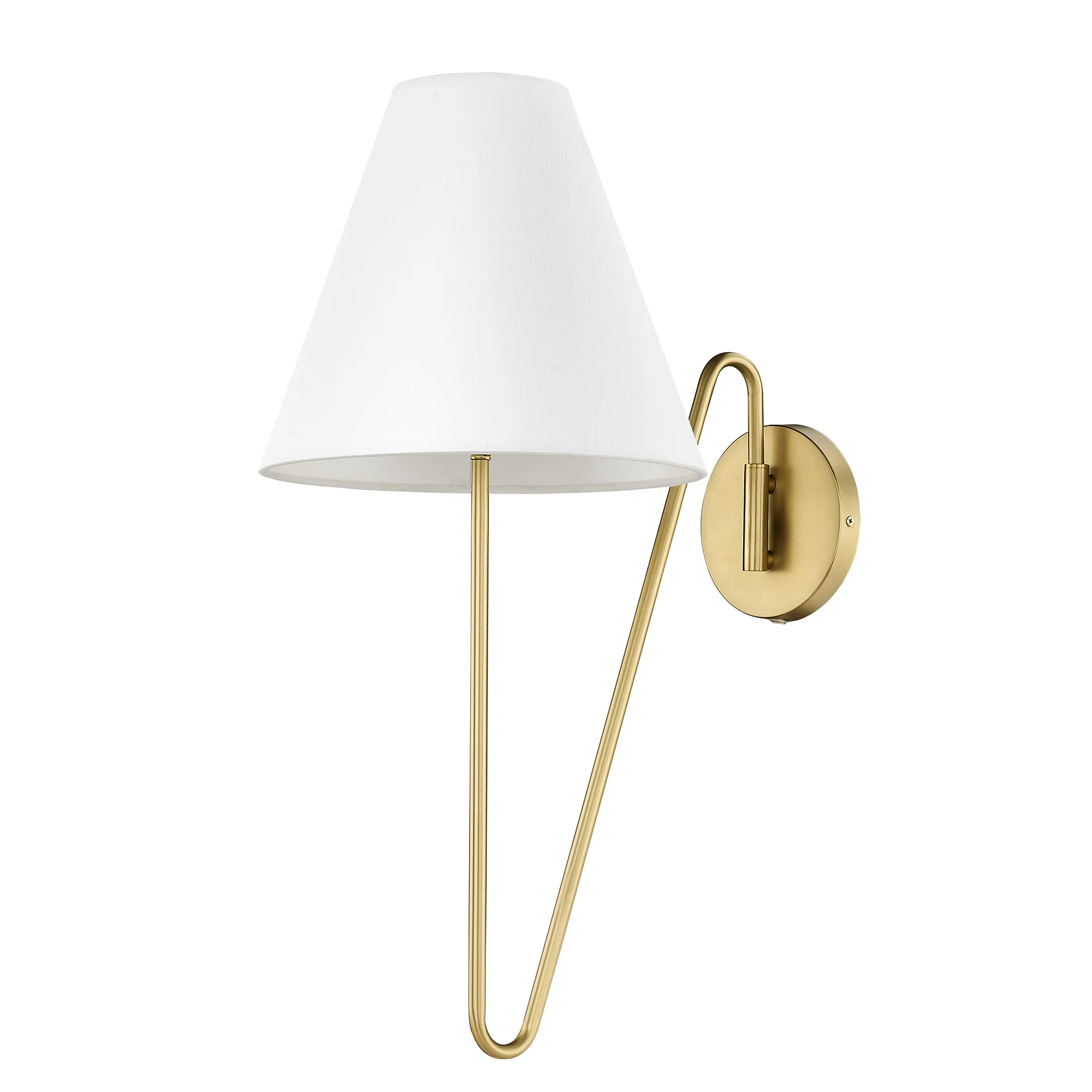 Kennedy 1-light Swing Arm Wall Lamp in Brushed Champagne Brass - Image 3