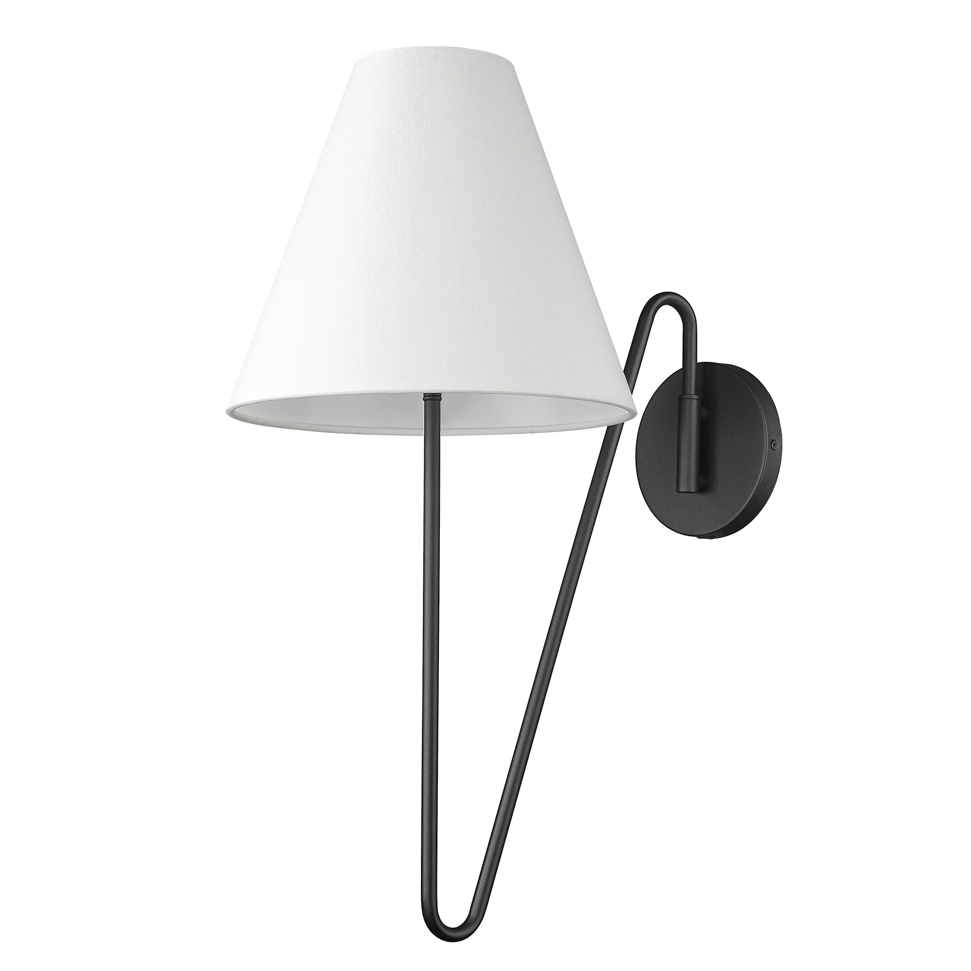 Kennedy 1-light Swing Arm Wall Lamp in Natural Black - Image 3