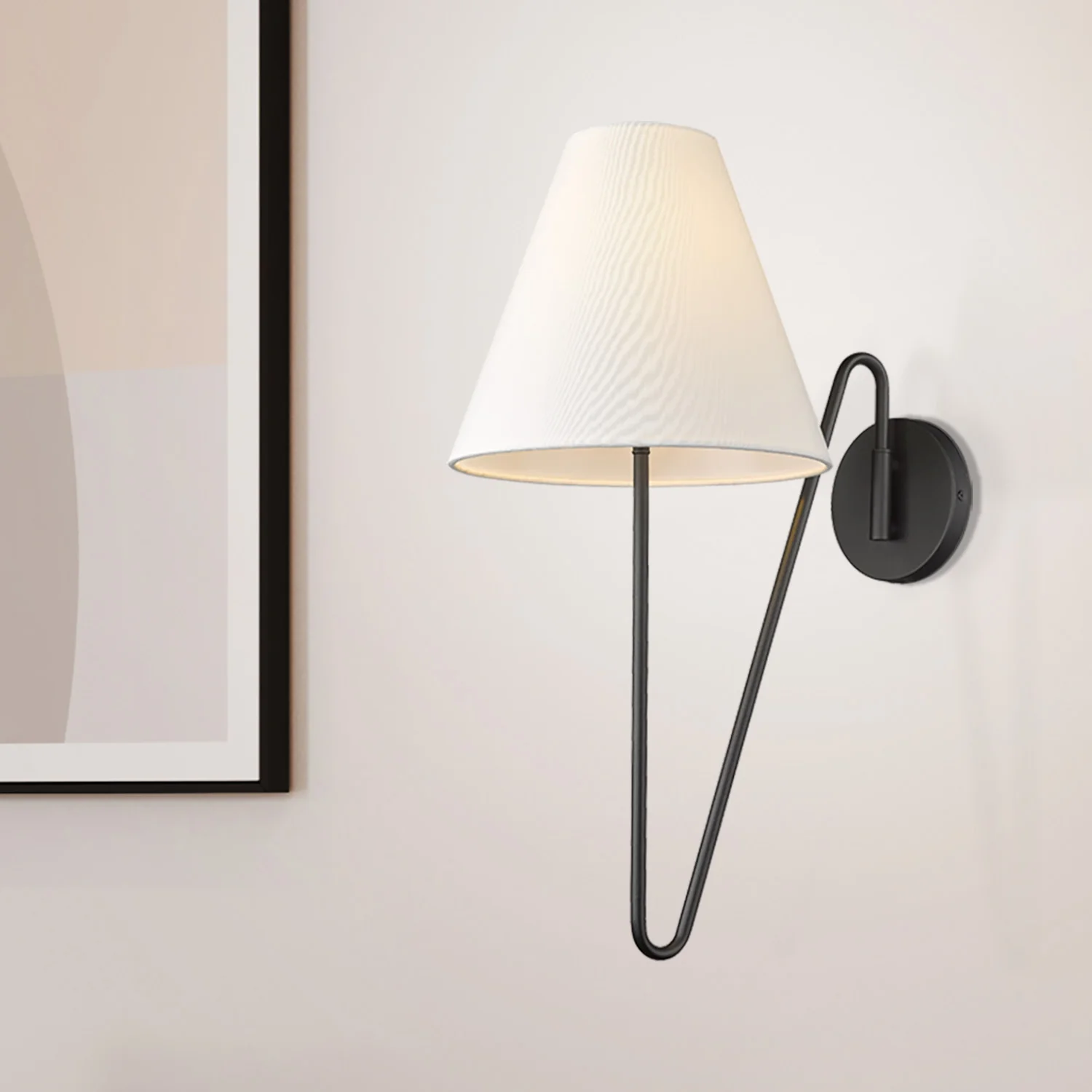 Kennedy 1-light Swing Arm Wall Lamp in Natural Black - Image 5