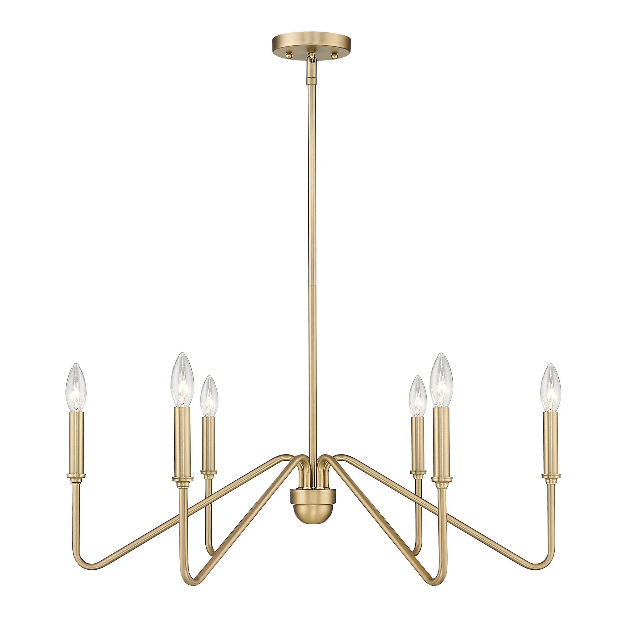 Kennedy 6-light Chandelier in Brushed Champagne Brass - Image 2