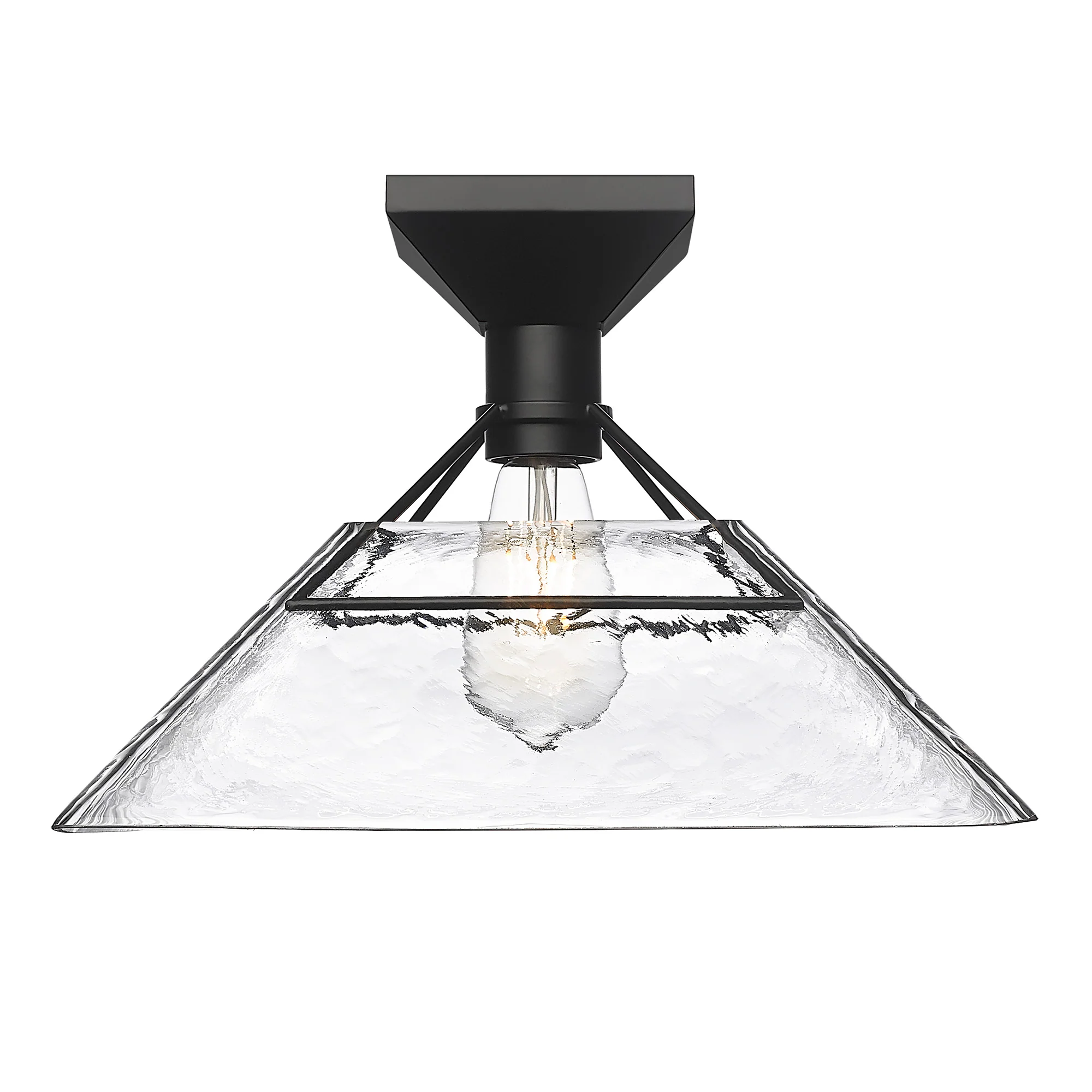 Kepler 1-light Semi-Flush Mount in Matte Black - Image 2