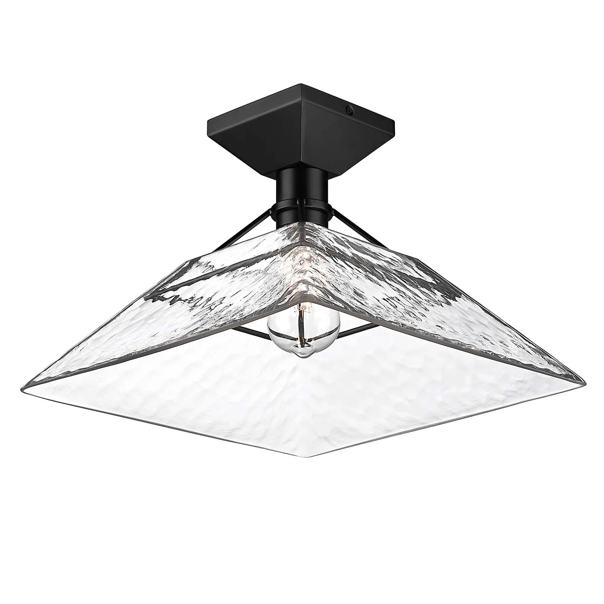 Kepler 1-light Semi-Flush Mount in Matte Black - Image 3
