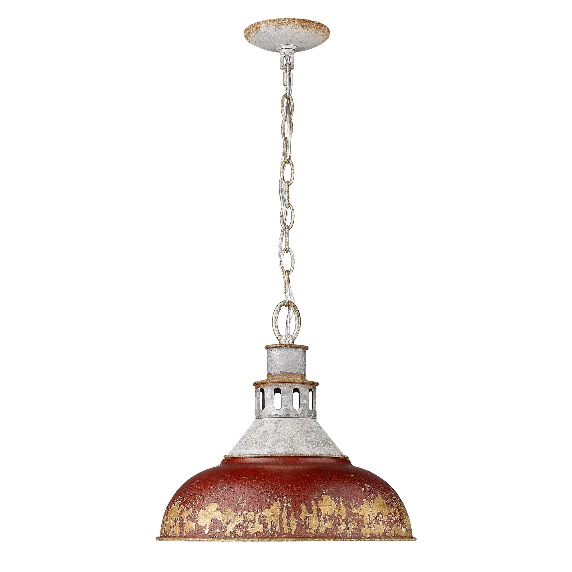 Kinsley 1-light Pendant in Antique Red shade - Image 2