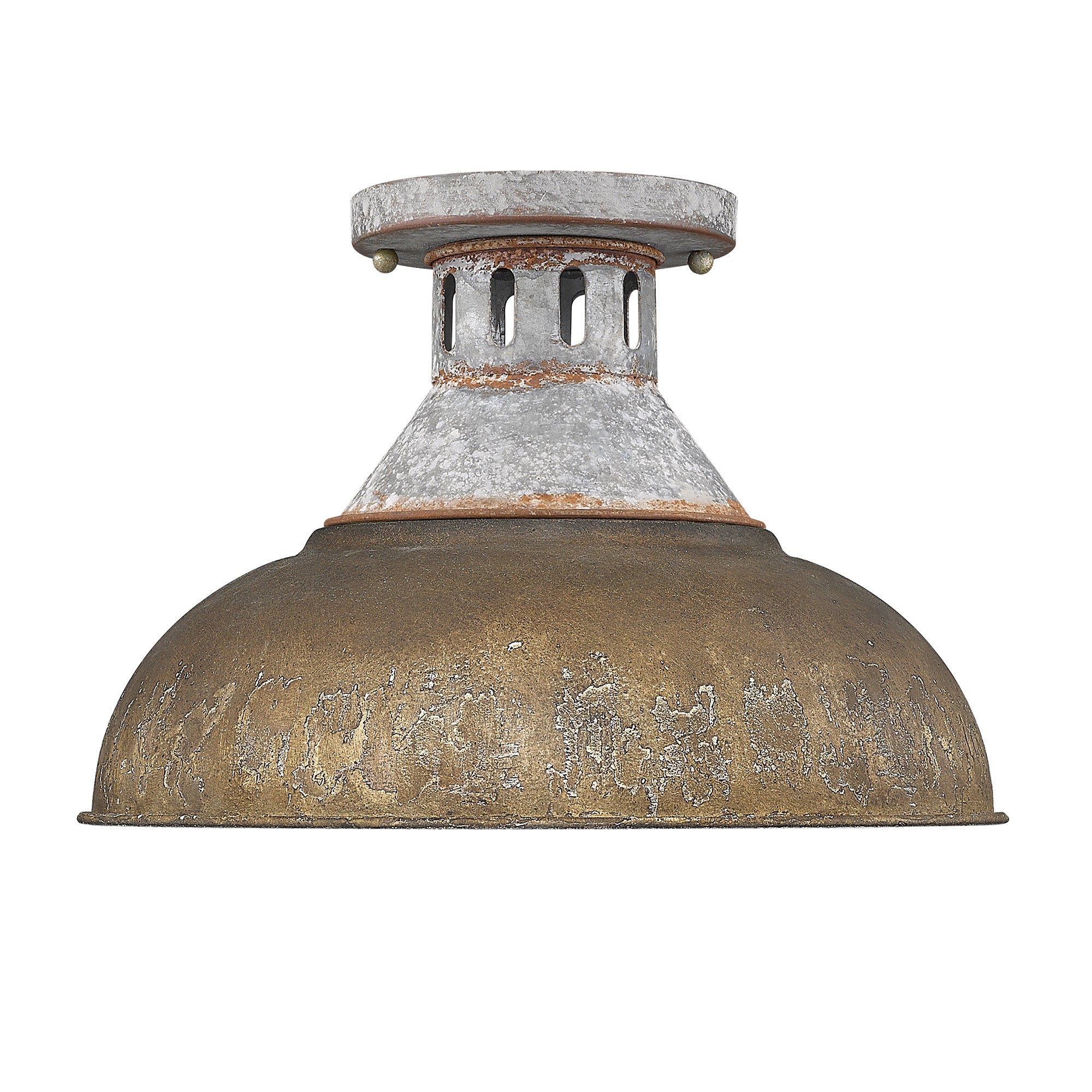 Kinsley 1-light Semi-Flush Mount in Antique Rust shade - Image 2