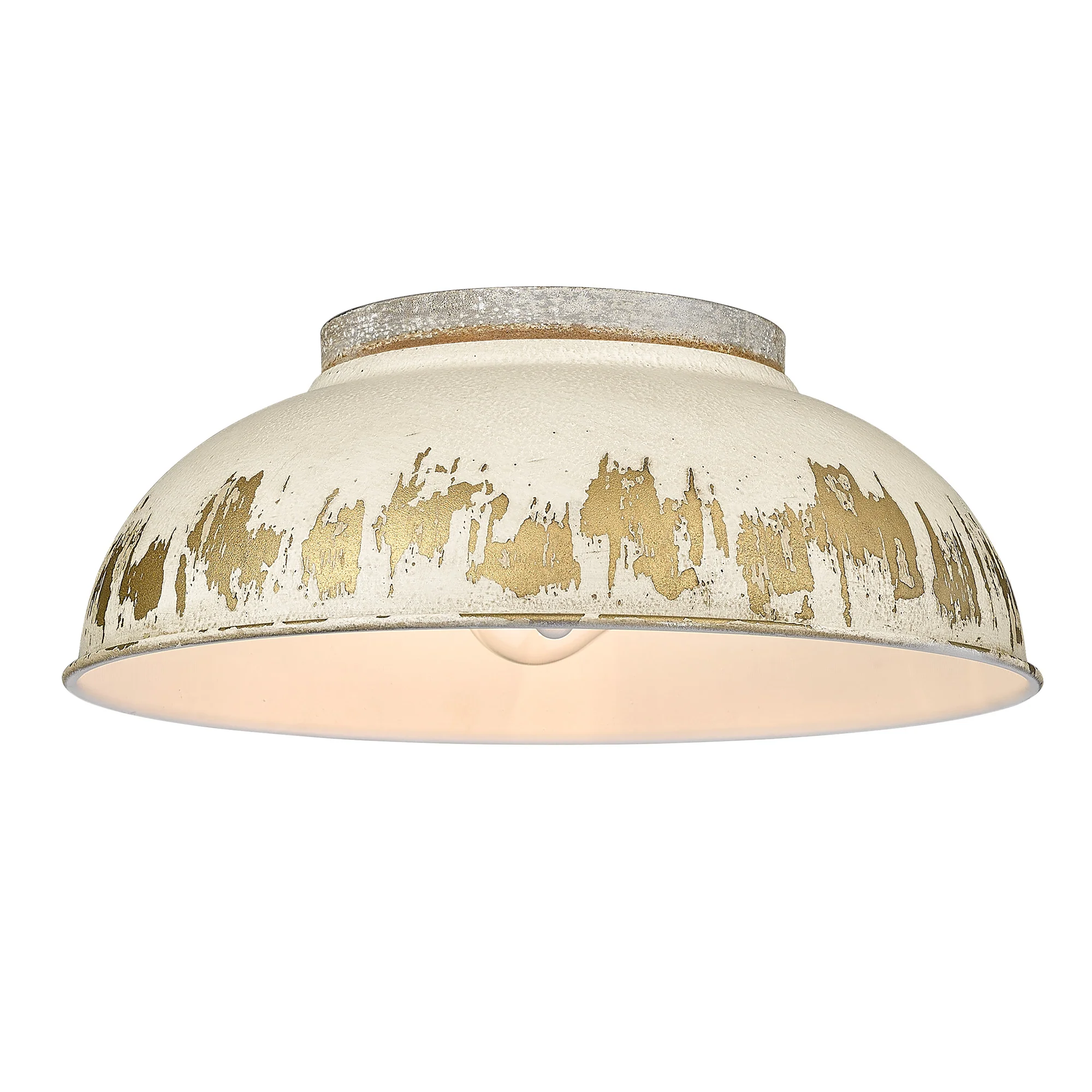 Kinsley 2-light Flush Mount in Antique Ivory shade