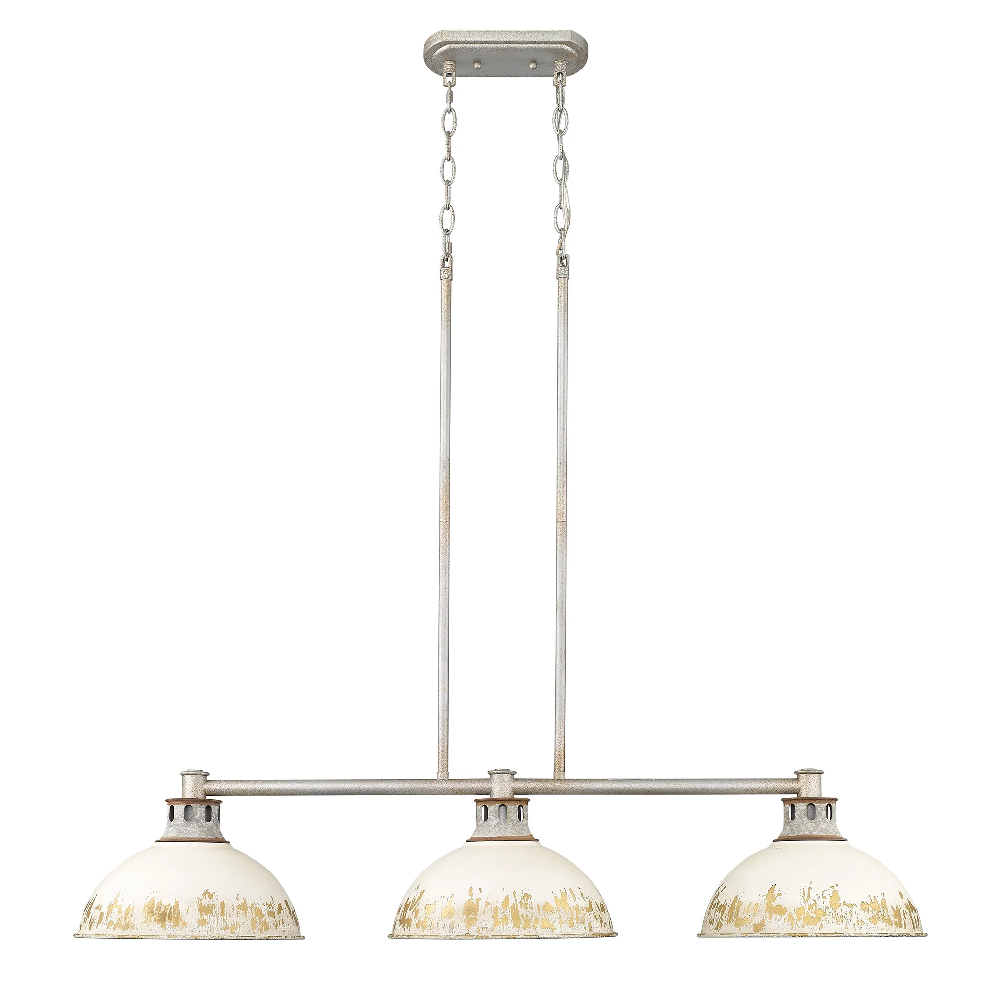 Kinsley 3-light Island Light in Antique Ivory shade - Image 2