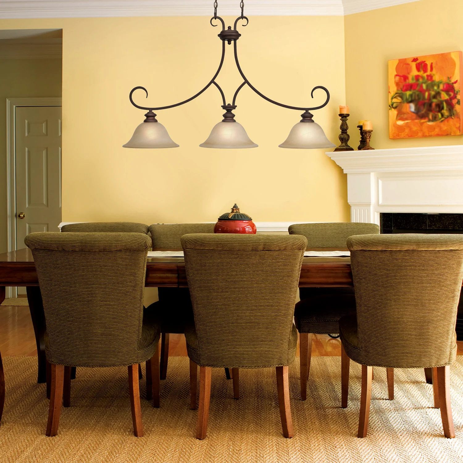 Lancaster 3-light Pendant in Rubbed Bronze - Image 2