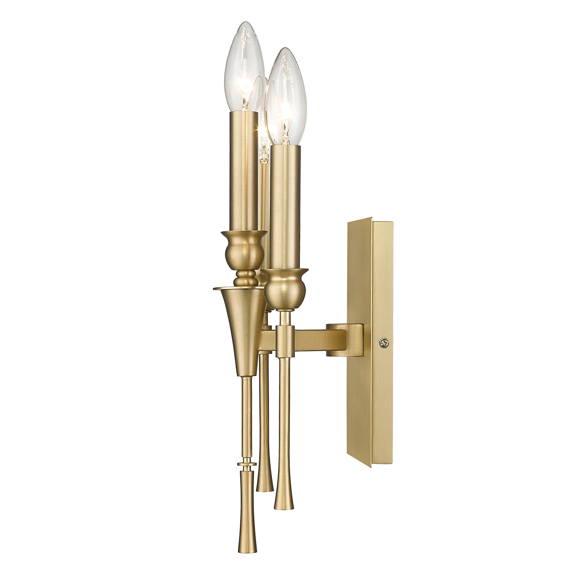 Landon 3-light Wall Sconce in Brushed Champagne Brass - Image 3