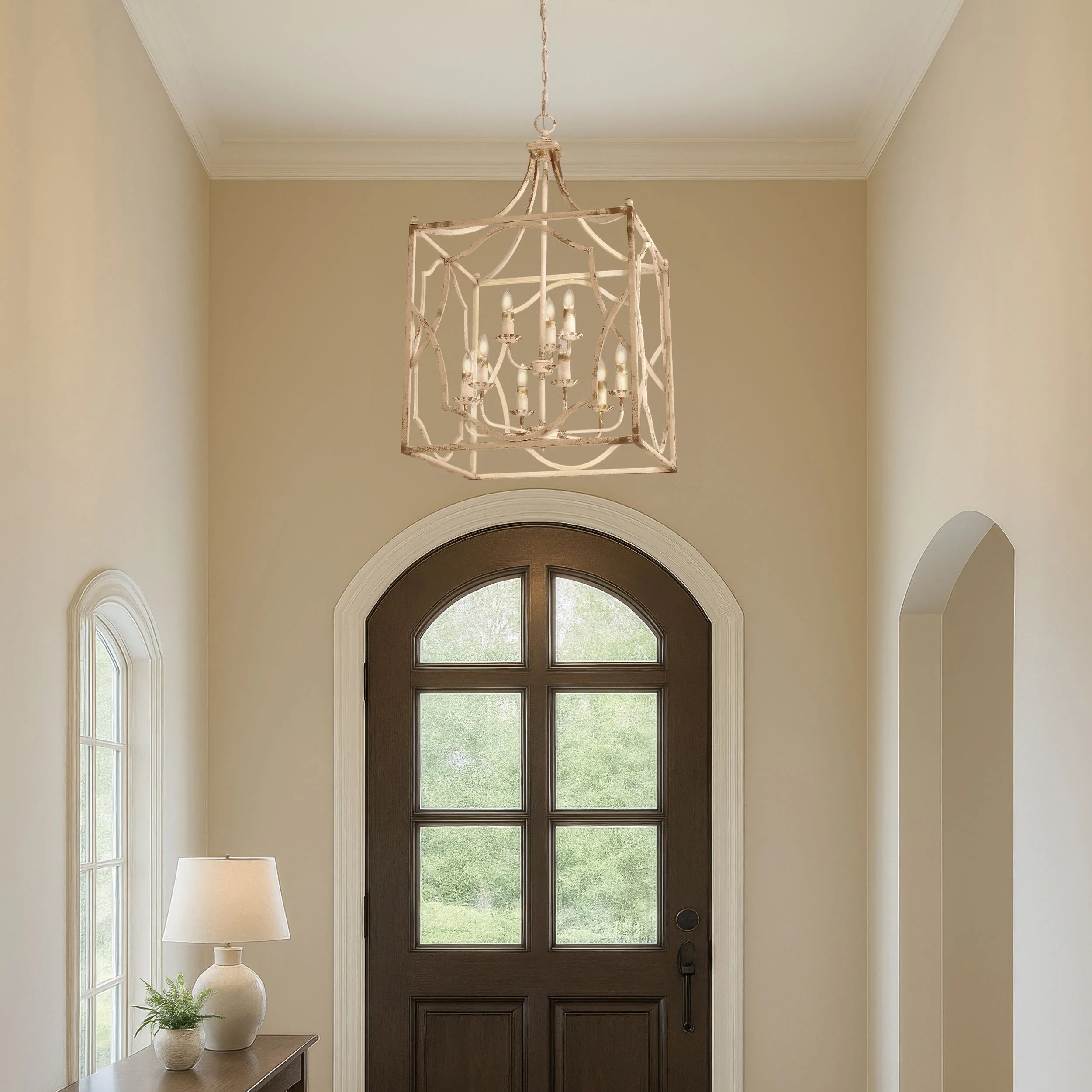 Laurent 9-light Pendant in Antique Ivory - Image 7