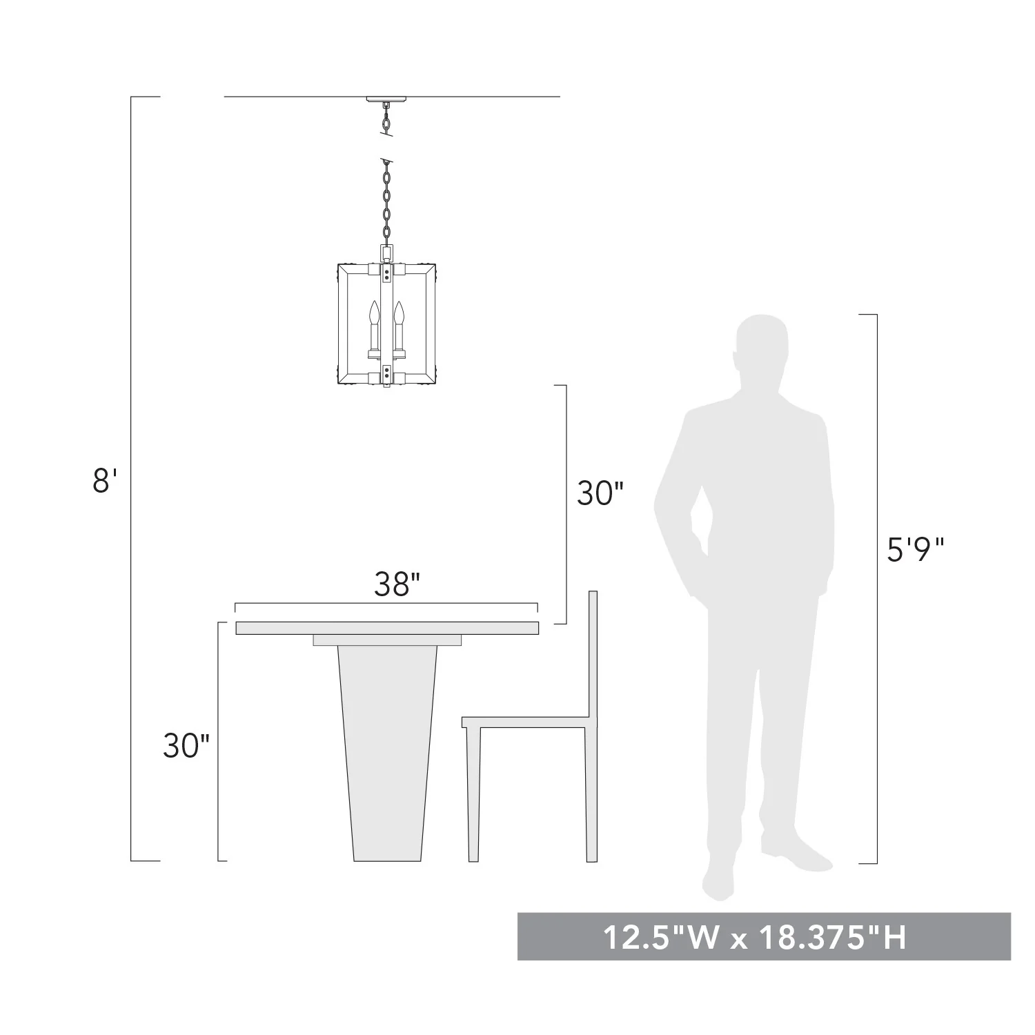 Lowell 3-light Pendant in Matte Black - Image 6