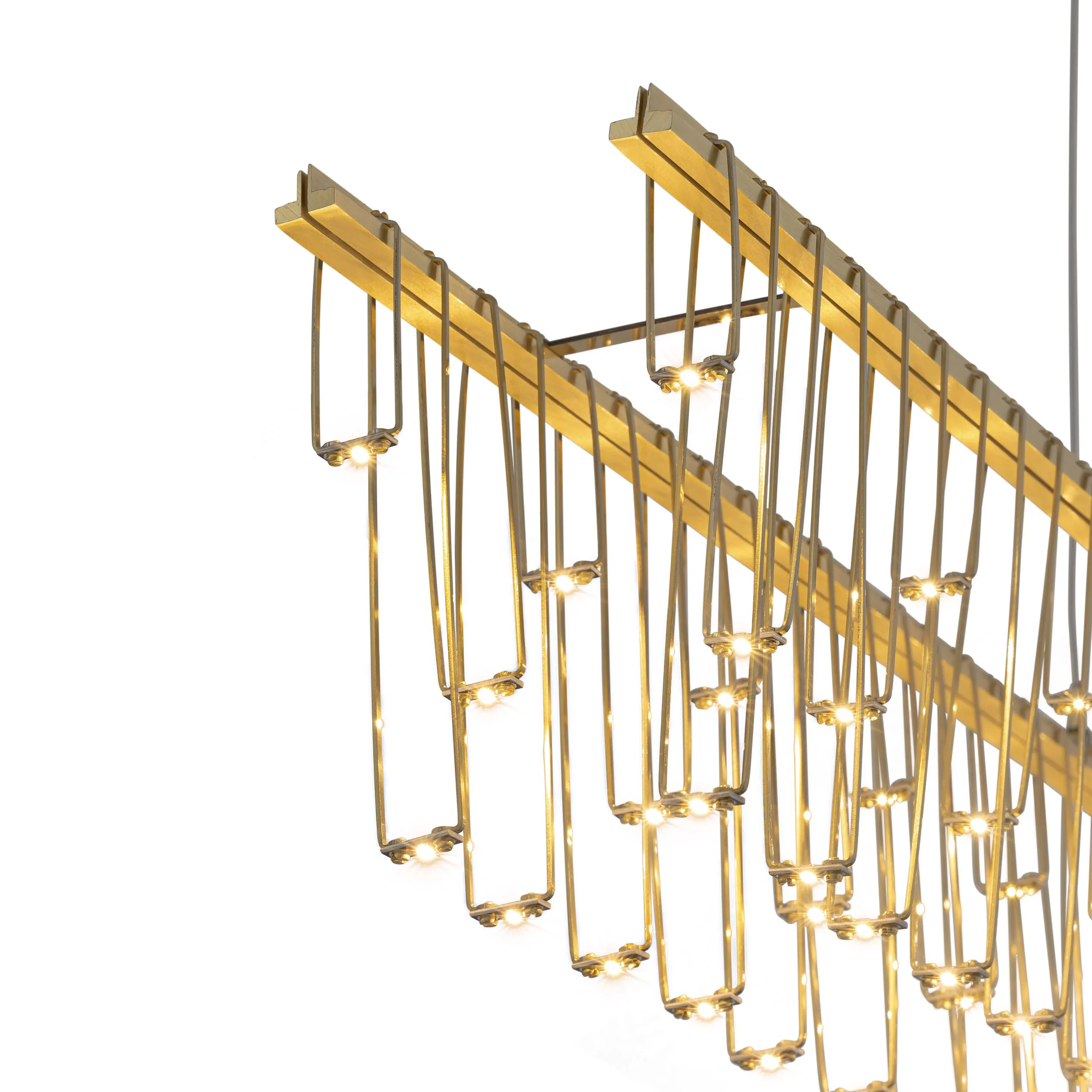 Lucerna Integrated LED Island Light in Stainless Steel Gold - Image 3