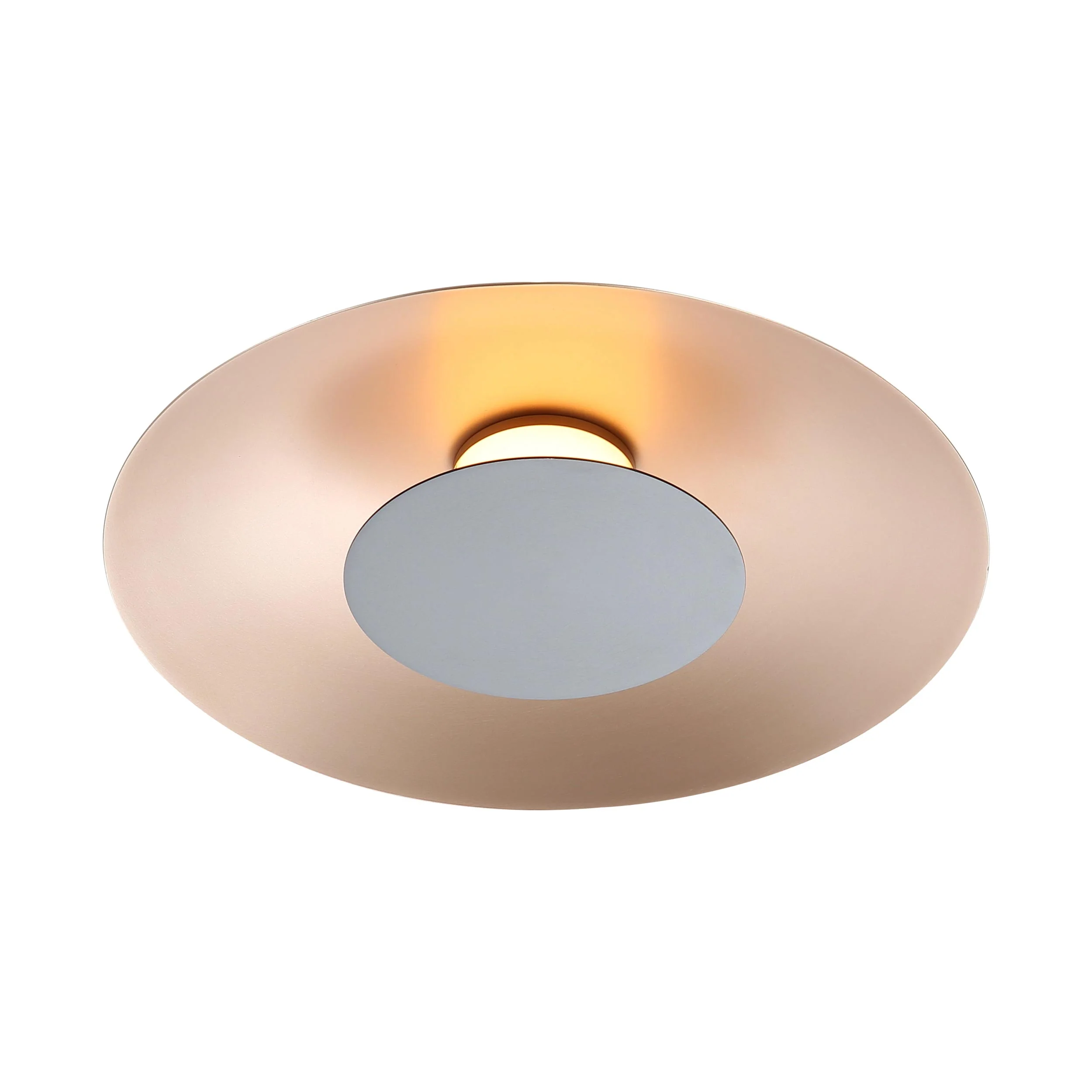 Luma Integrated LED Flush Mount in French Gold and Graphite shade