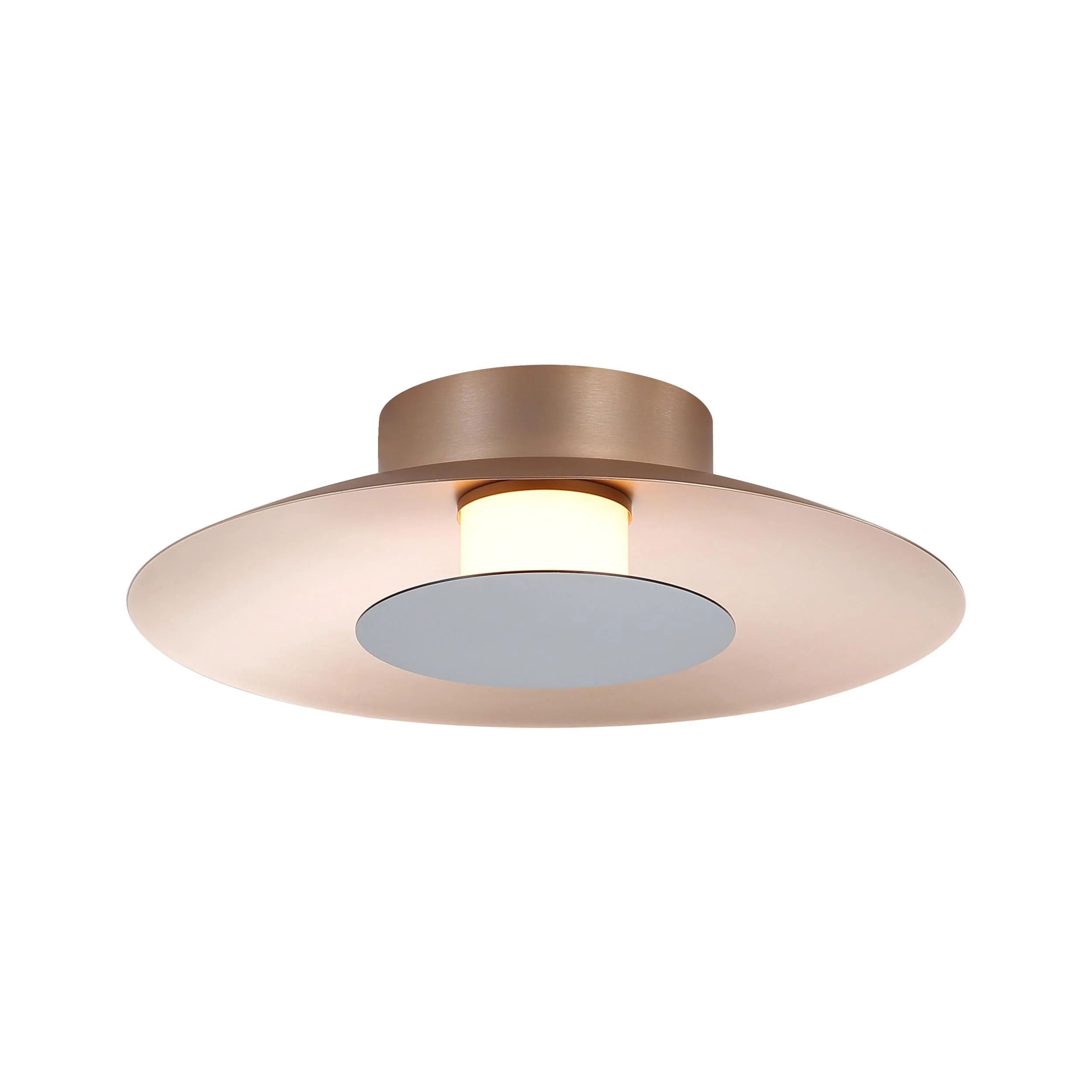 Luma Integrated LED Flush Mount in French Gold and Graphite shade - Image 3