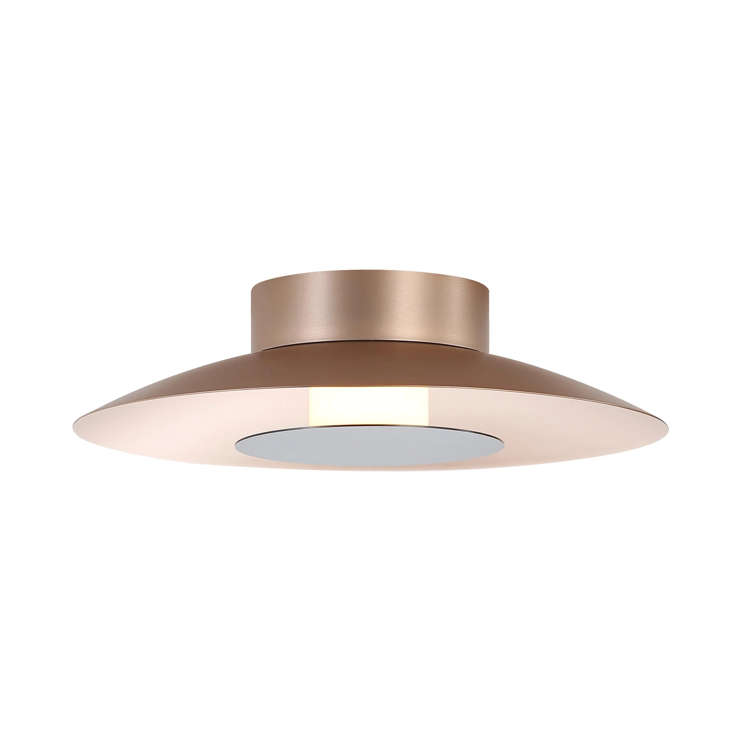 Luma Integrated LED Flush Mount in French Gold and Graphite shade - Image 4