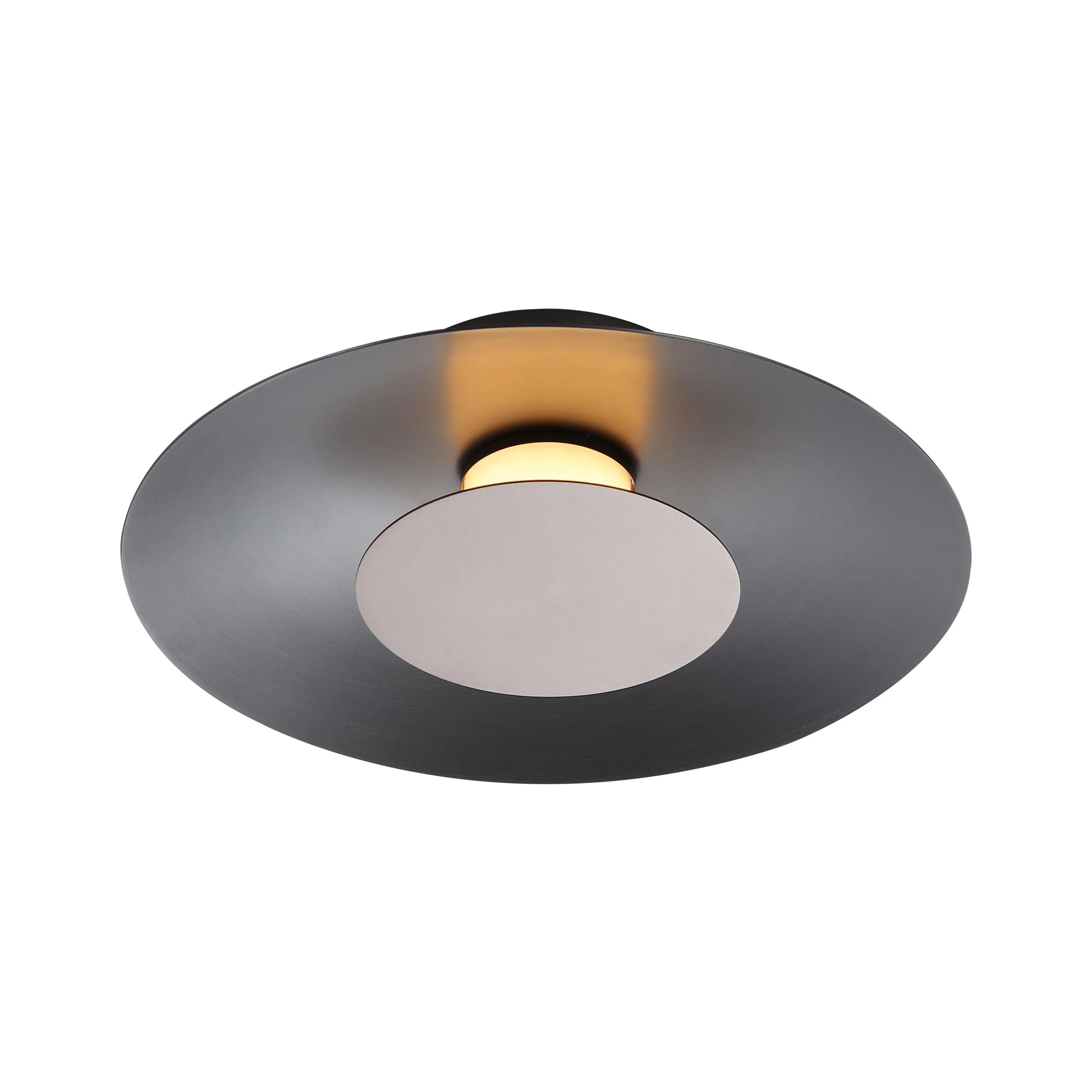 Luma Integrated LED Flush Mount in Graphite and Coffee Silver accent