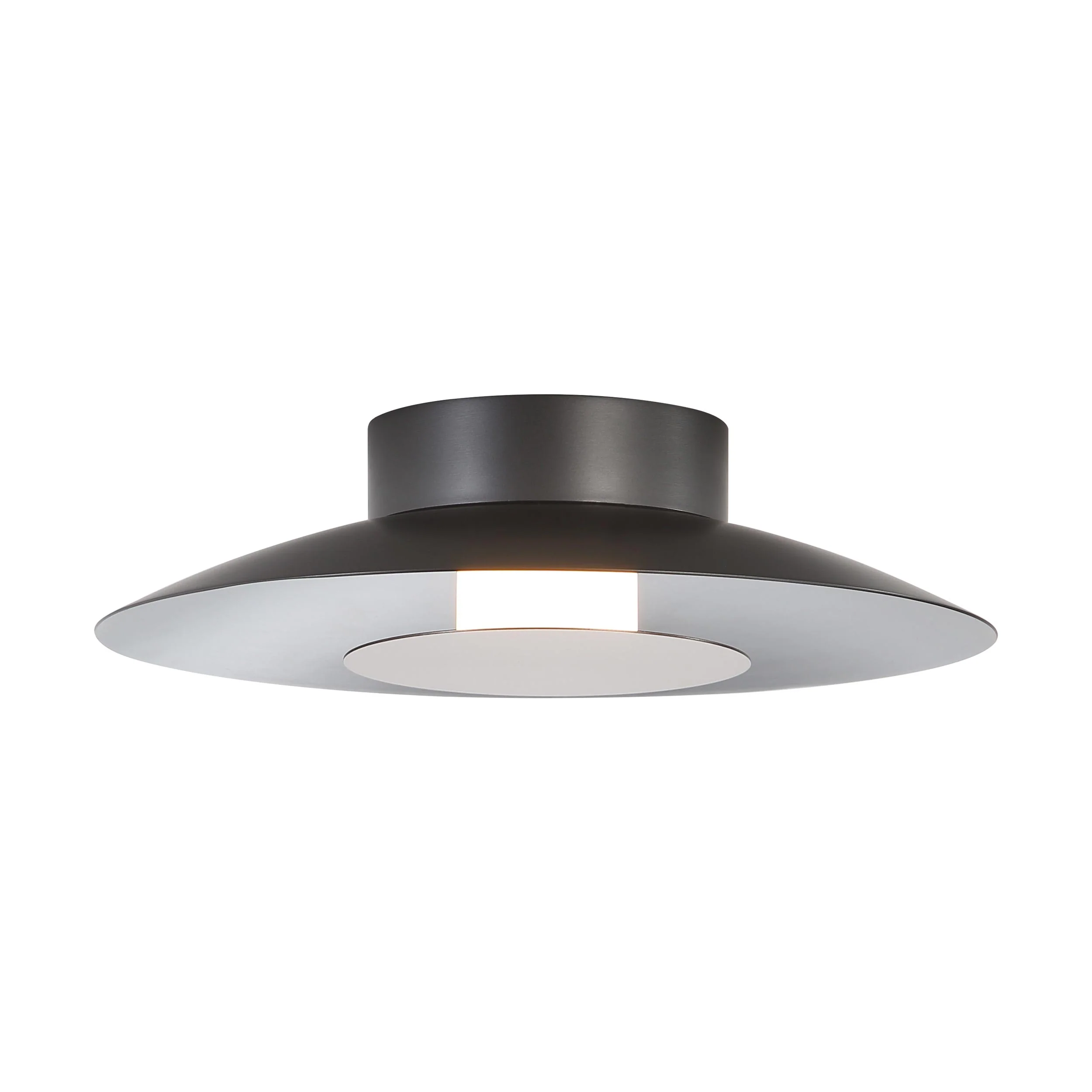 Luma Integrated LED Flush Mount in Graphite and Coffee Silver accent - Image 4