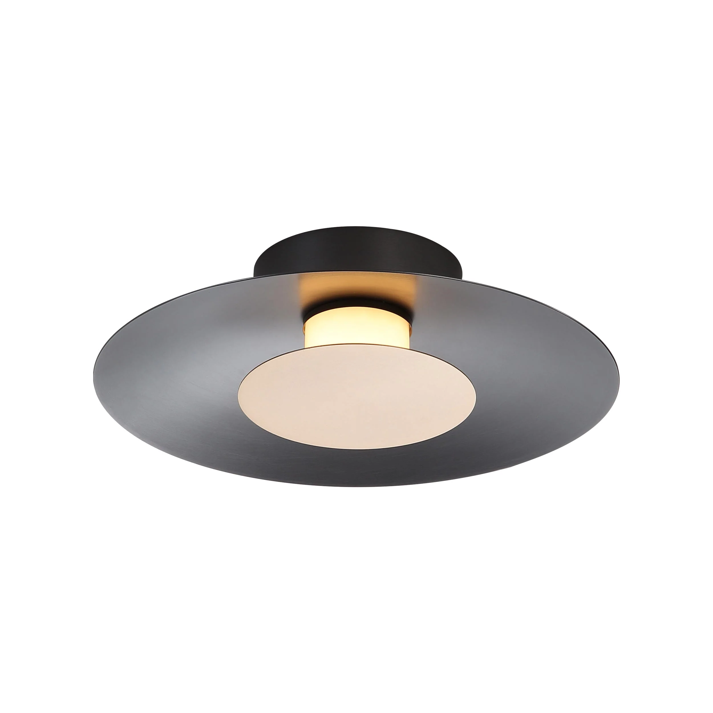 Luma Integrated LED Flush Mount in Graphite and French Gold shade - Image 3