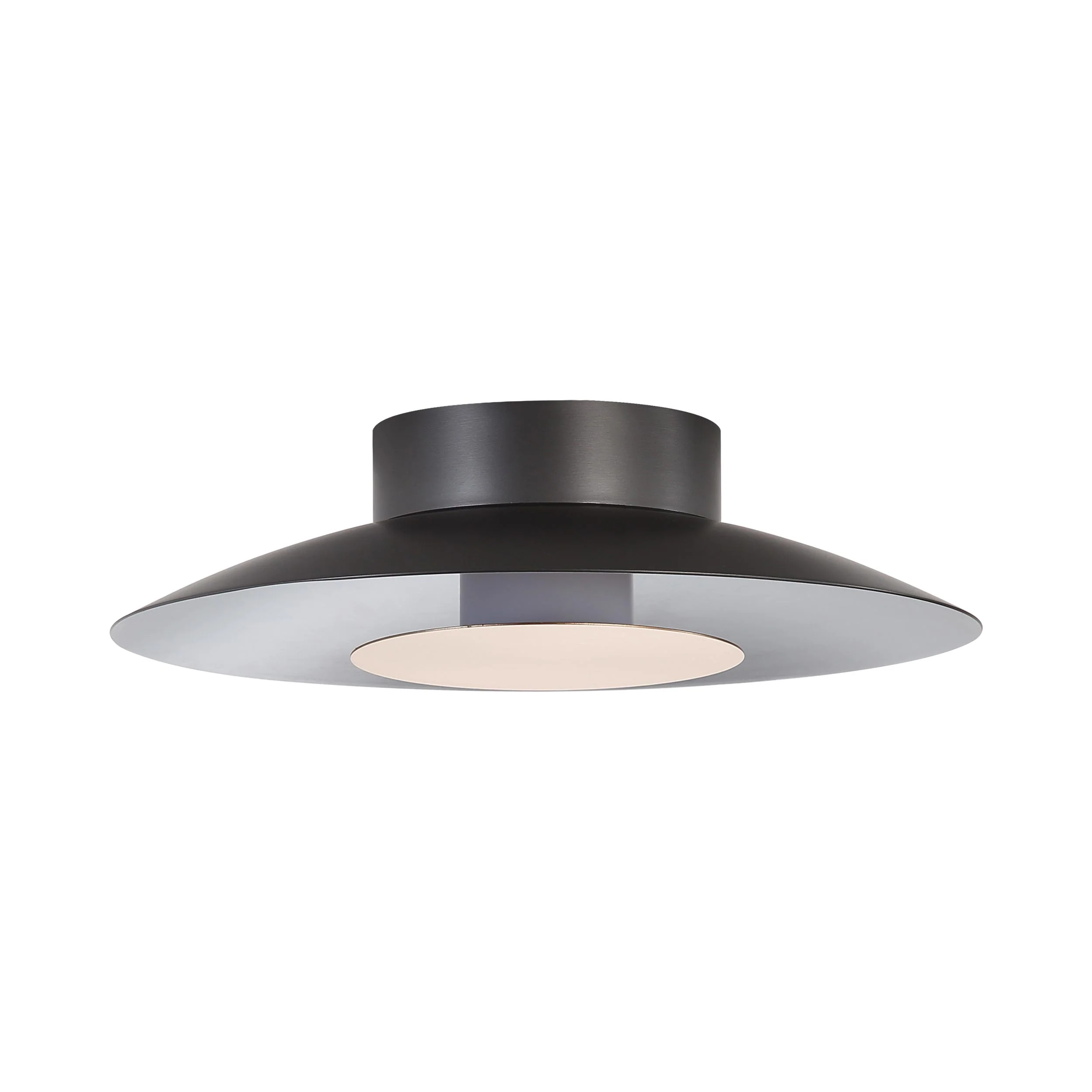 Luma Integrated LED Flush Mount in Graphite and French Gold shade - Image 4