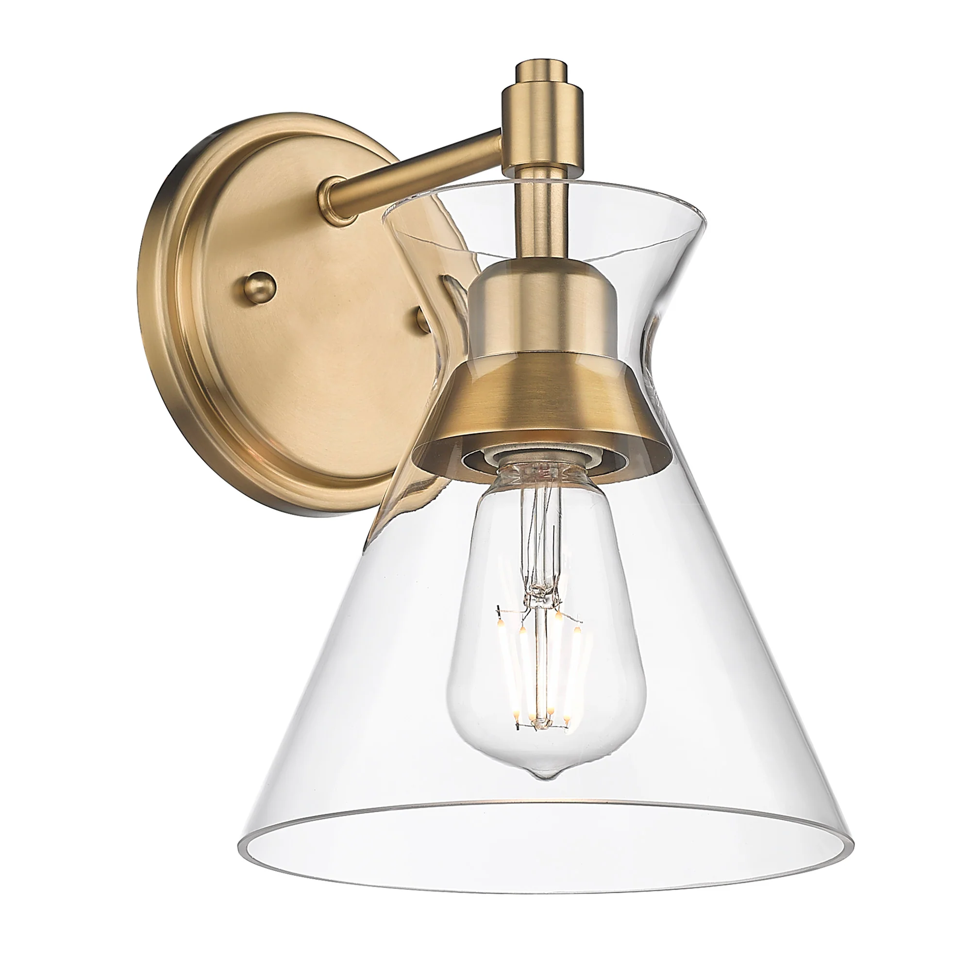 Malta 1-light Wall Sconce in Brushed Champagne Brass