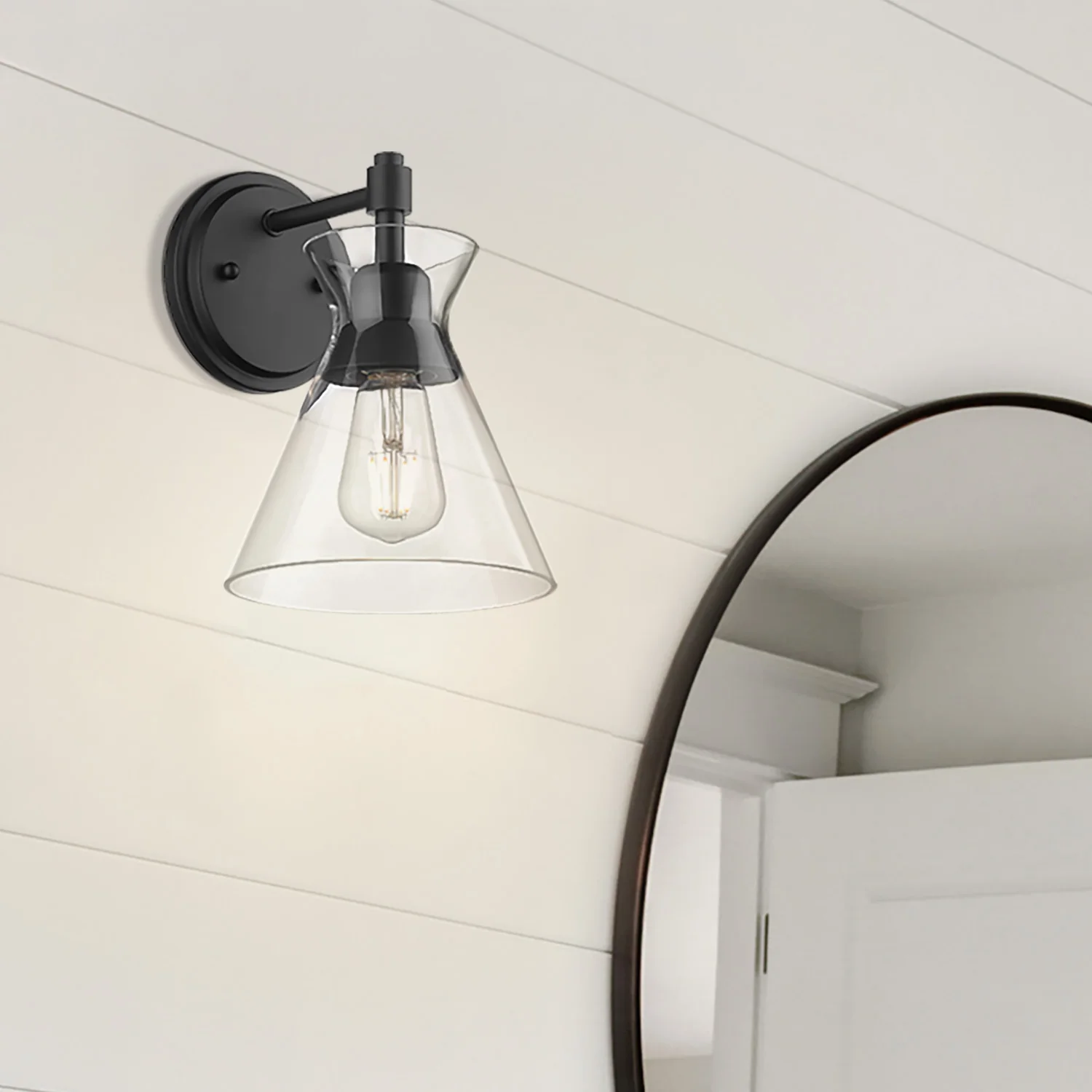 Malta 1-light Wall Sconce in Matte Black - Image 5