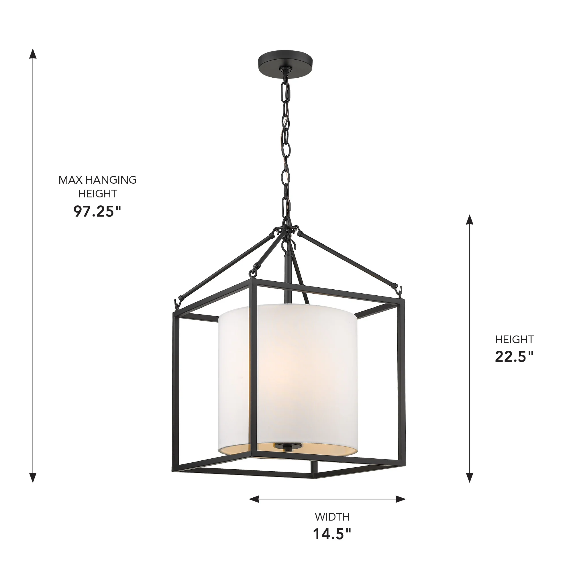 Manhattan 3-light Pendant in Matte Black - Image 5