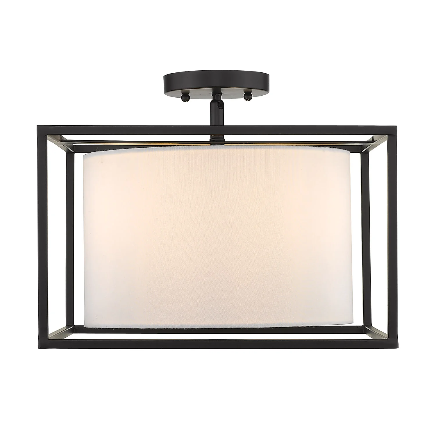 Manhattan 3-light Semi-Flush Mount in Matte Black - Image 2