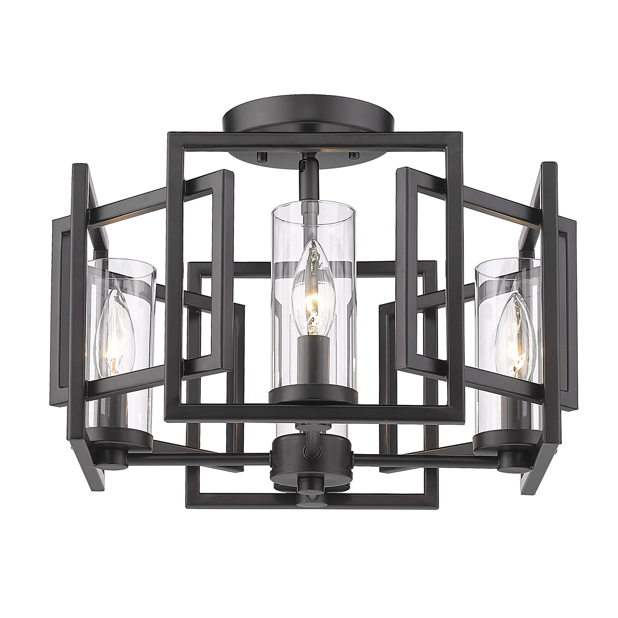 Marco 4-light Flush Mount in Matte Black