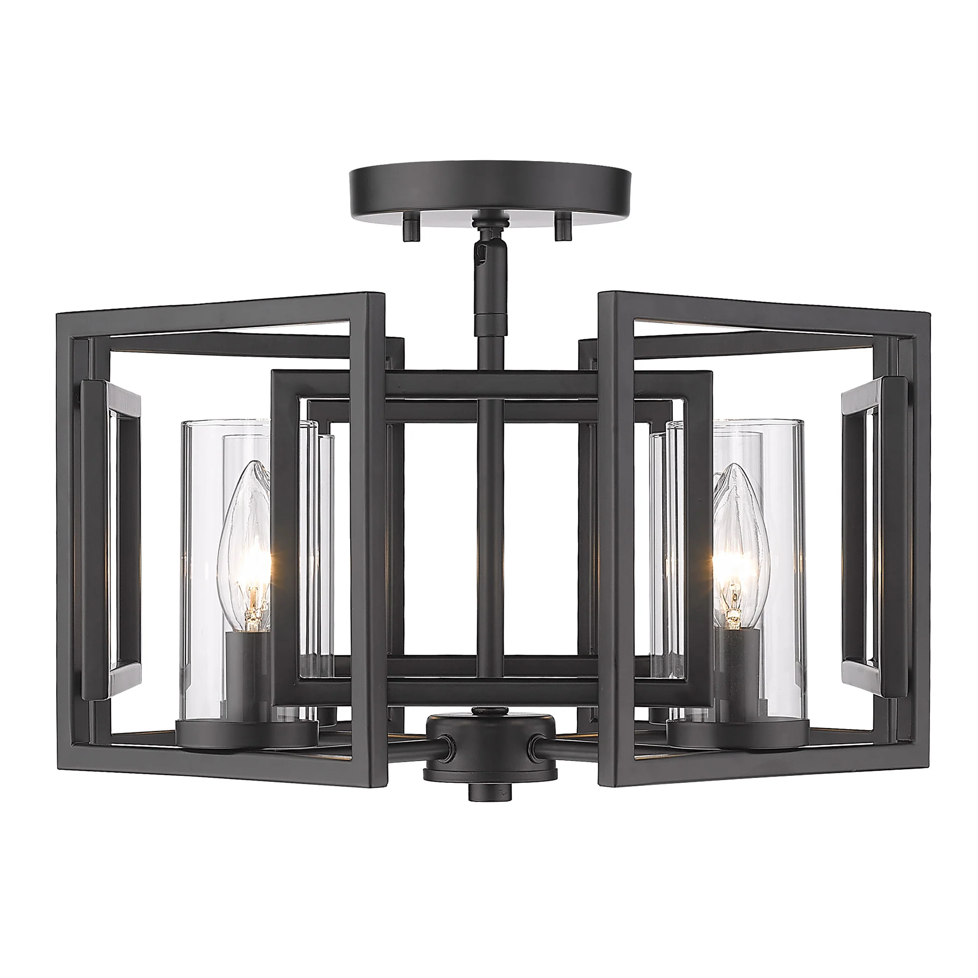 Marco 4-light Flush Mount in Matte Black - Image 2