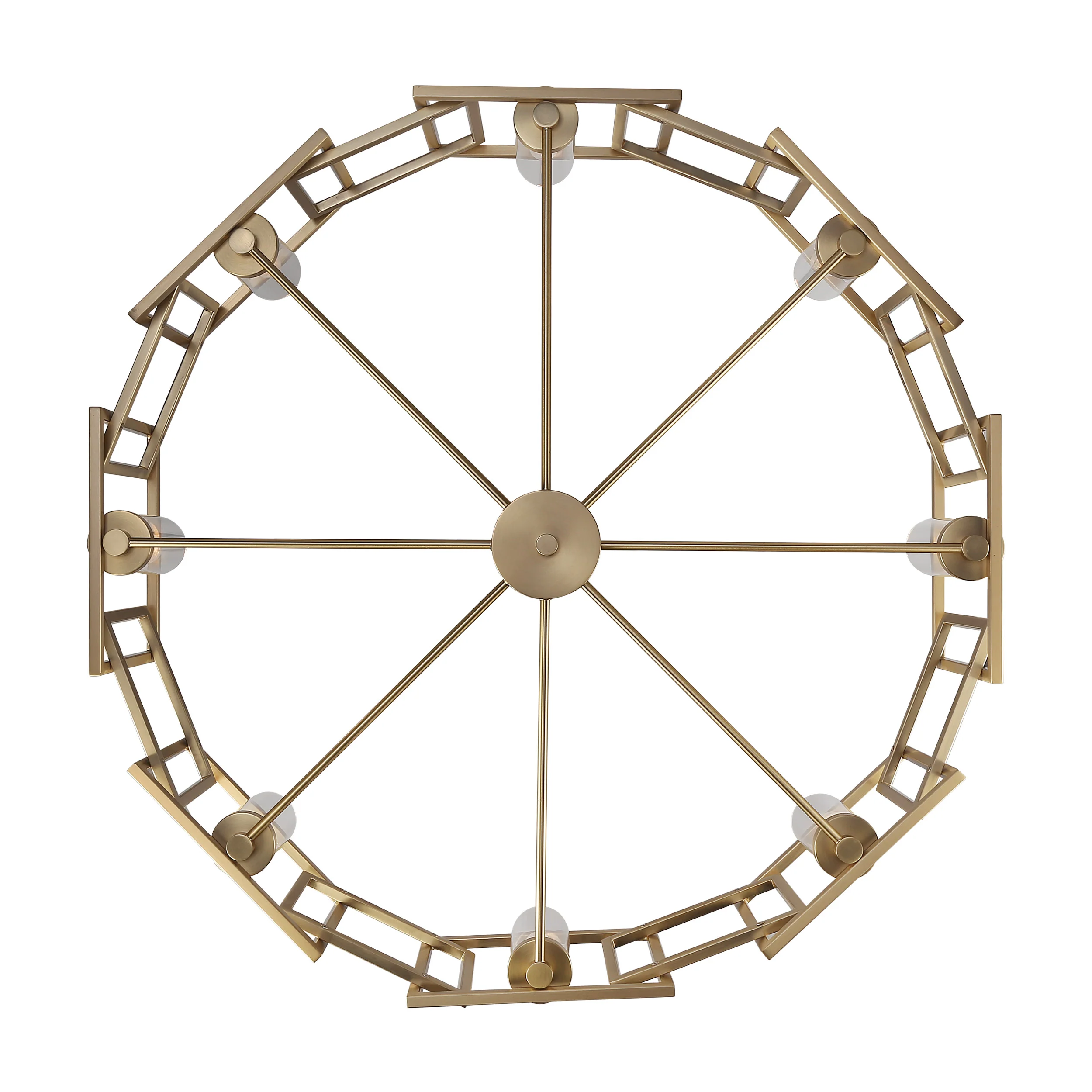 Marco 8-light Chandelier in Brushed Champagne Brass - Image 4