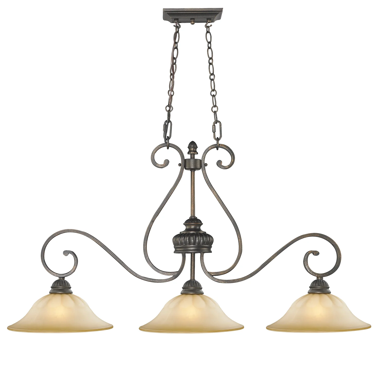Mayfair 3-light Pendant in Leather Crackle - Image 2