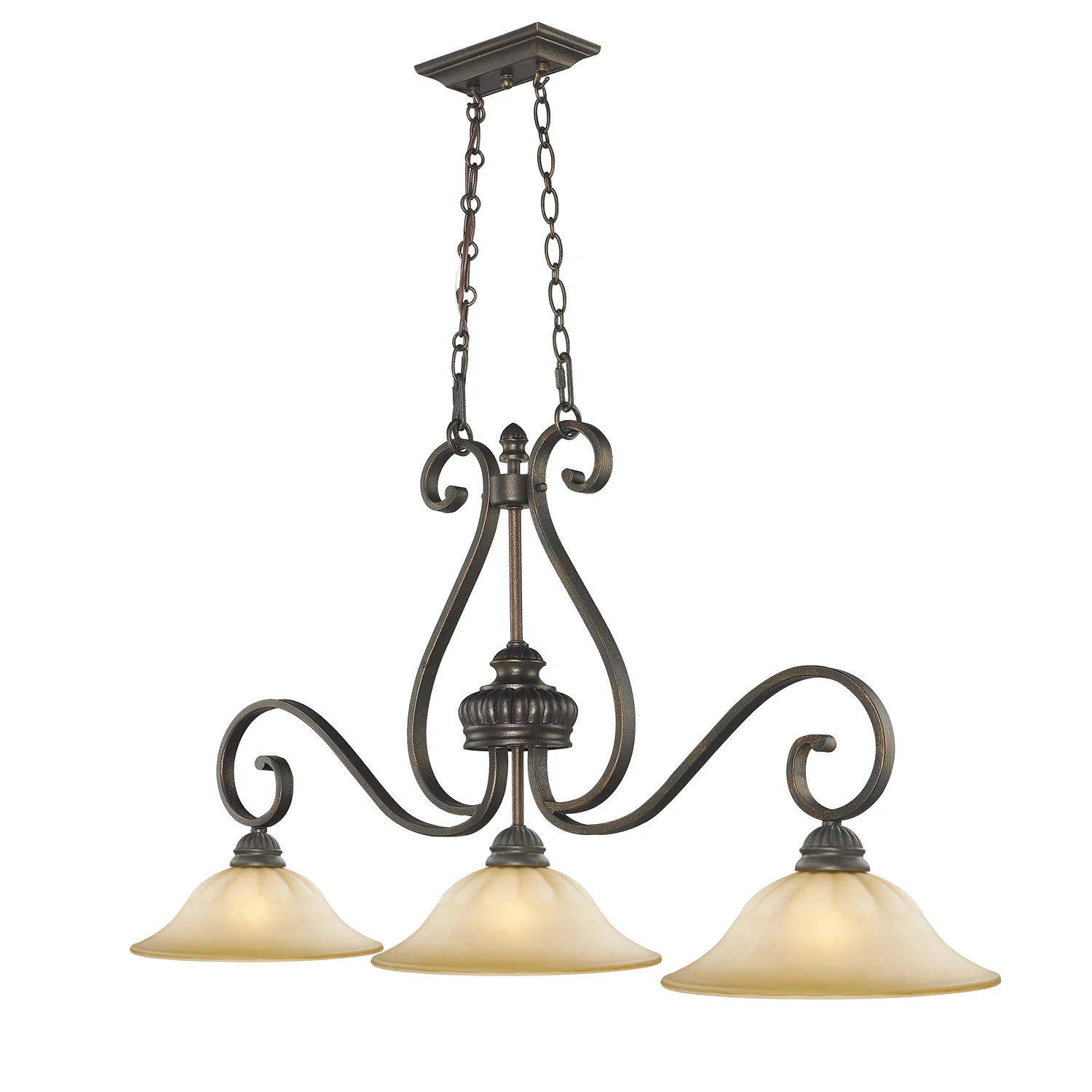 Mayfair 3-light Pendant in Leather Crackle - Image 3