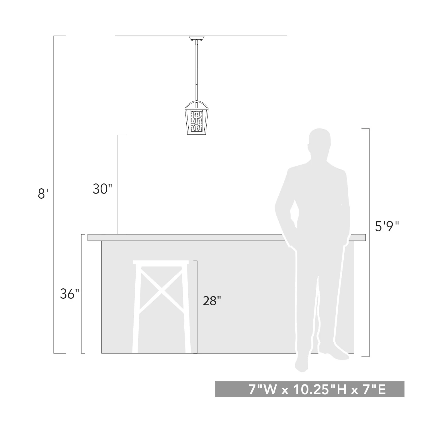 Mercer 1-light Pendant in Matte Black and Chrome Accents - Image 4