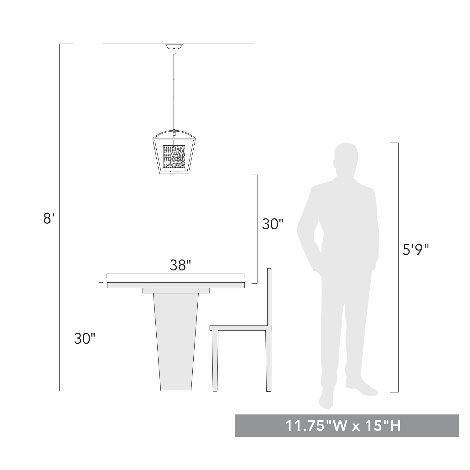 Mercer 3-light Chandelier in Matte Black - Image 4