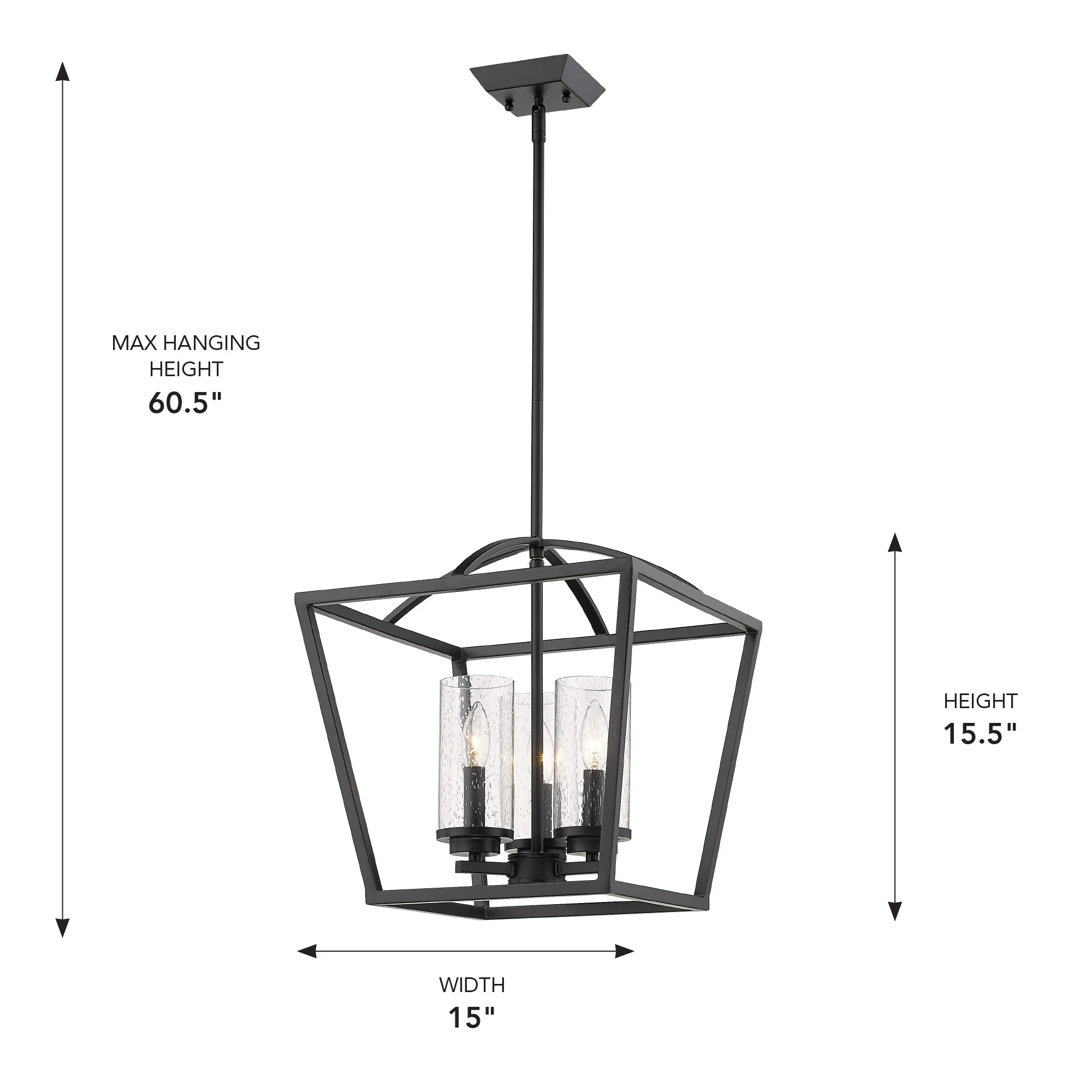 Mercer 3-light Pendant in Matte Black - Image 5