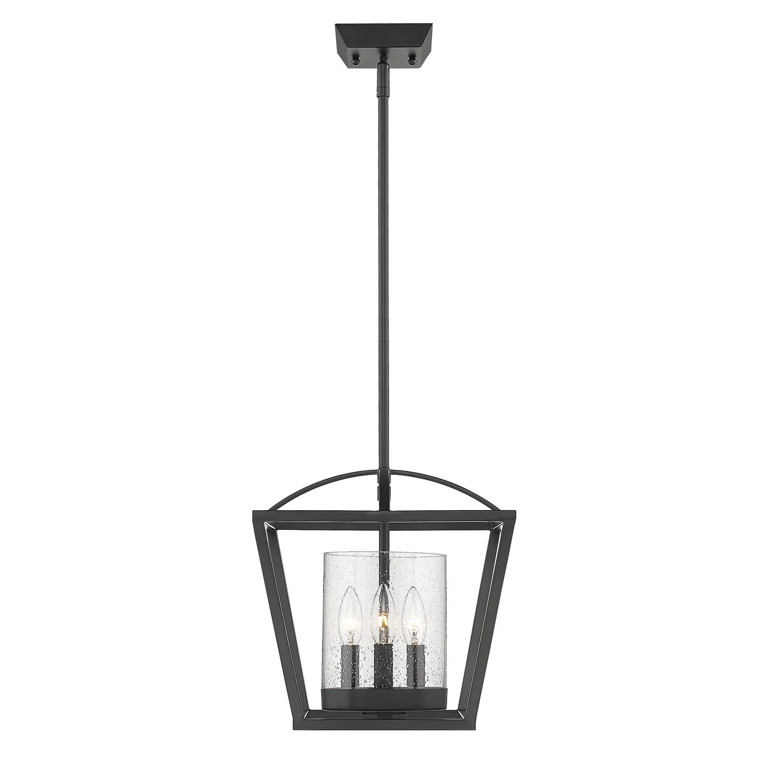 Mercer 3-light Semi-Flush Mount in Matte Black - Image 4