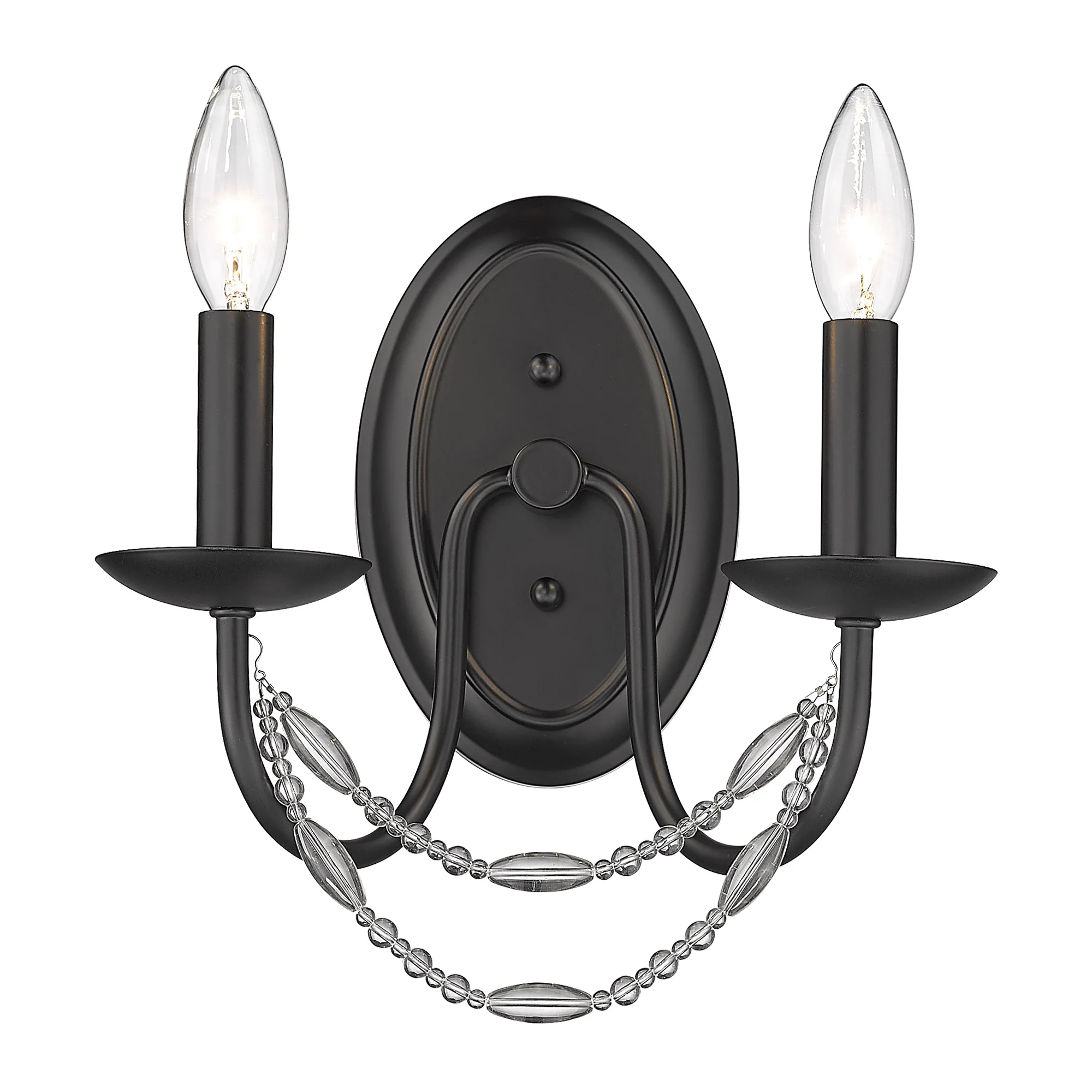 Mirabella 2-light Wall Sconce in Matte Black - Image 2