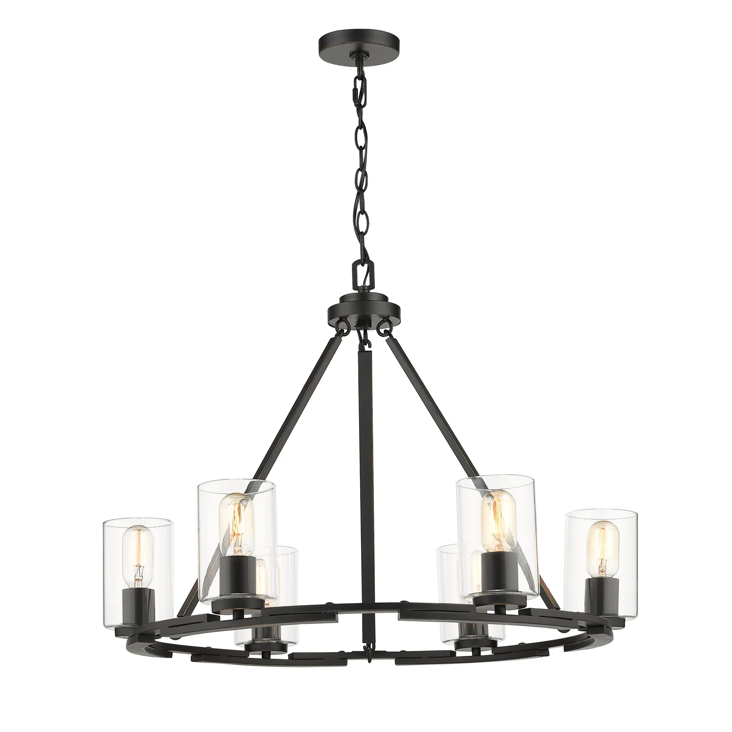 Monroe 6-light Chandelier in Matte Black