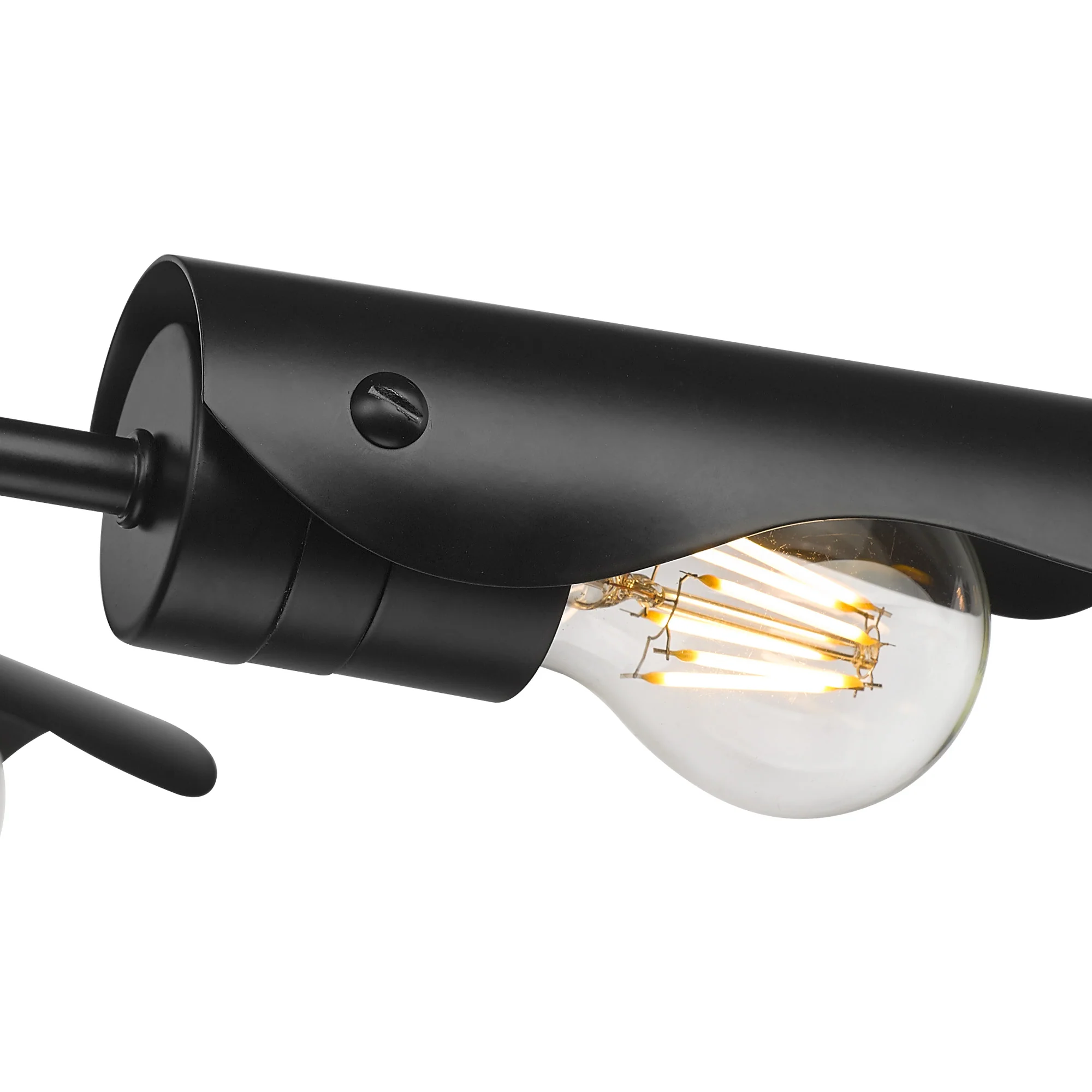 Newton 6-light Semi-Flush Mount in Matte Black - Image 7